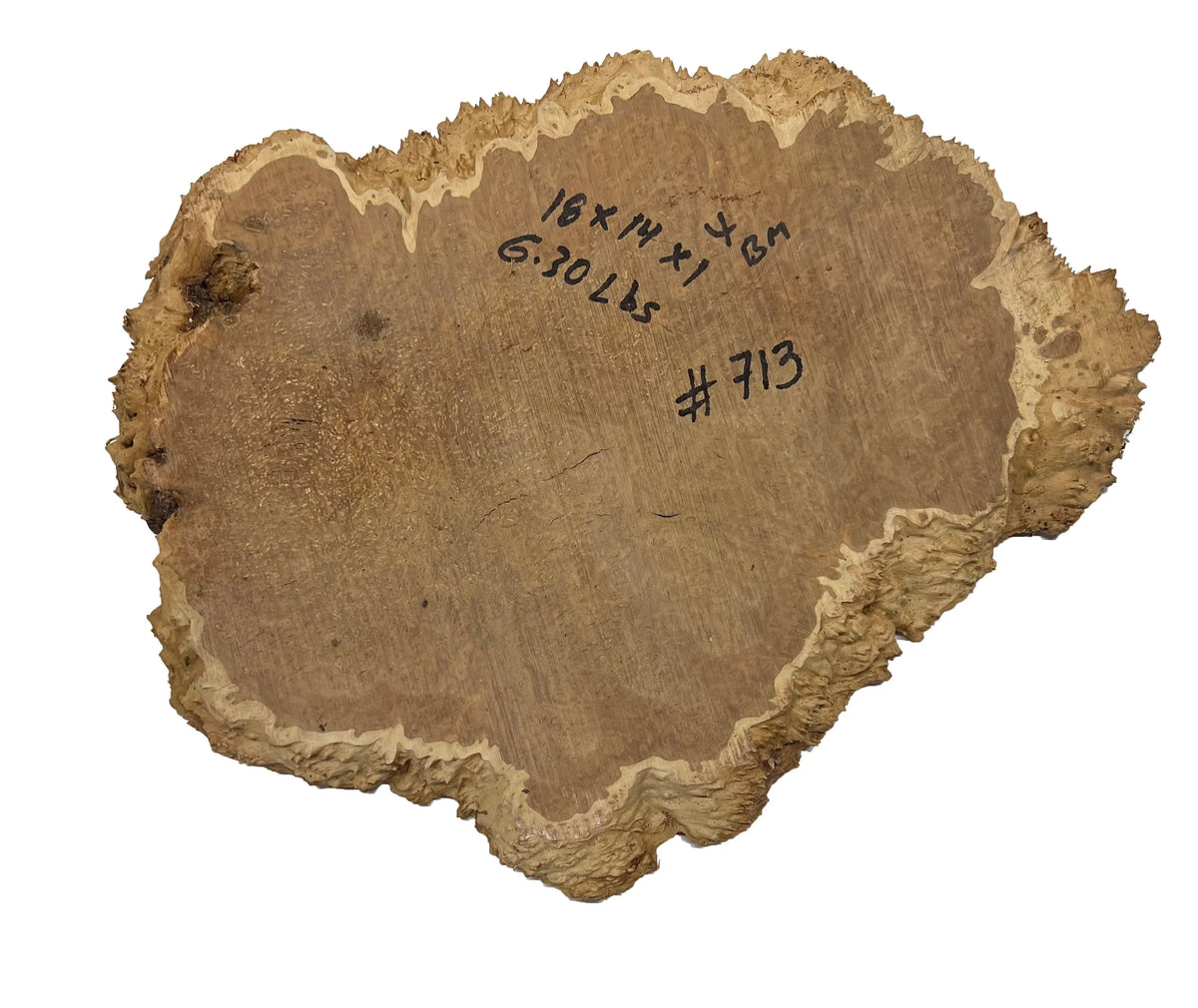 Brown Mallee Burl Cookies | 18" x 14" x 1" | 6.3 lbs | #713 - Exotic Wood Zone - Buy online Across USA 