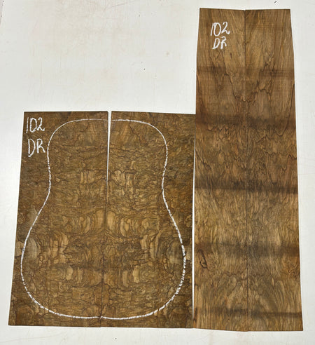 Figured Flame Mango Dreadnought Guitar Back and Side Set #102 - Exotic Wood Zone