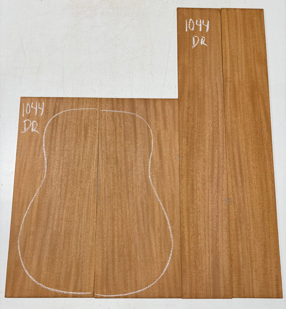 Flame Genuine Mahogany Dreadnought Guitar Back & Side Set #1044