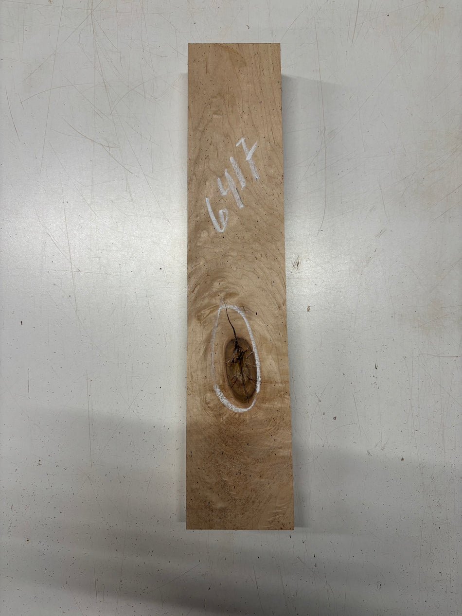 1 Piece, Flame Maple Lumber Board Blank 18-1/2"x3-5/8"x1-7/8"#6417