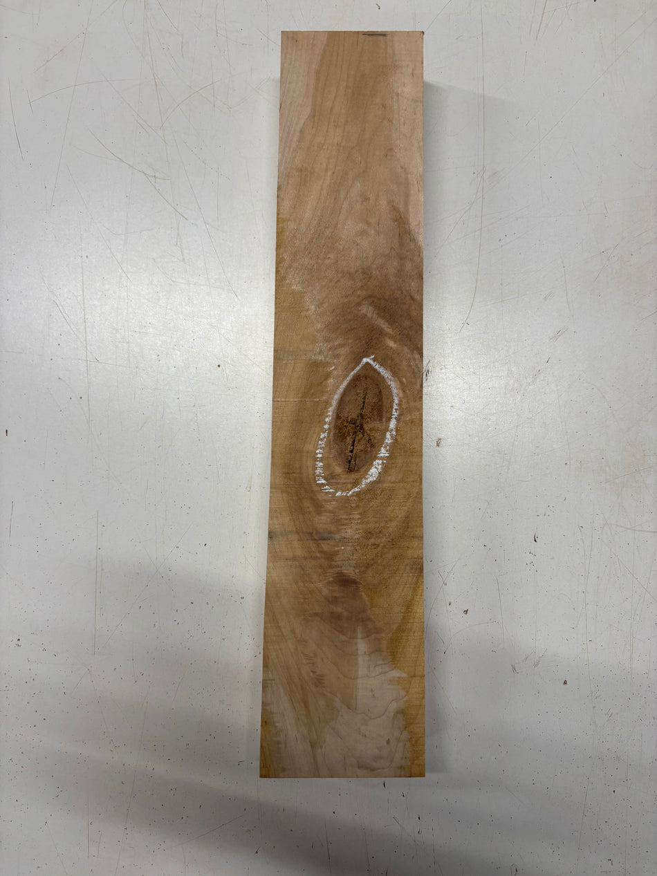 1 Piece, Flame Maple Lumber Board Blank 18-1/2"x3-5/8"x1-7/8"#6417
