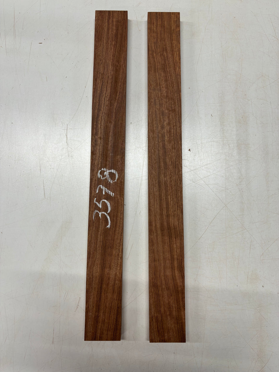 2 Pack, Bubinga Thin Stock Lumber 24"x2-1/2"x7/8"#3578