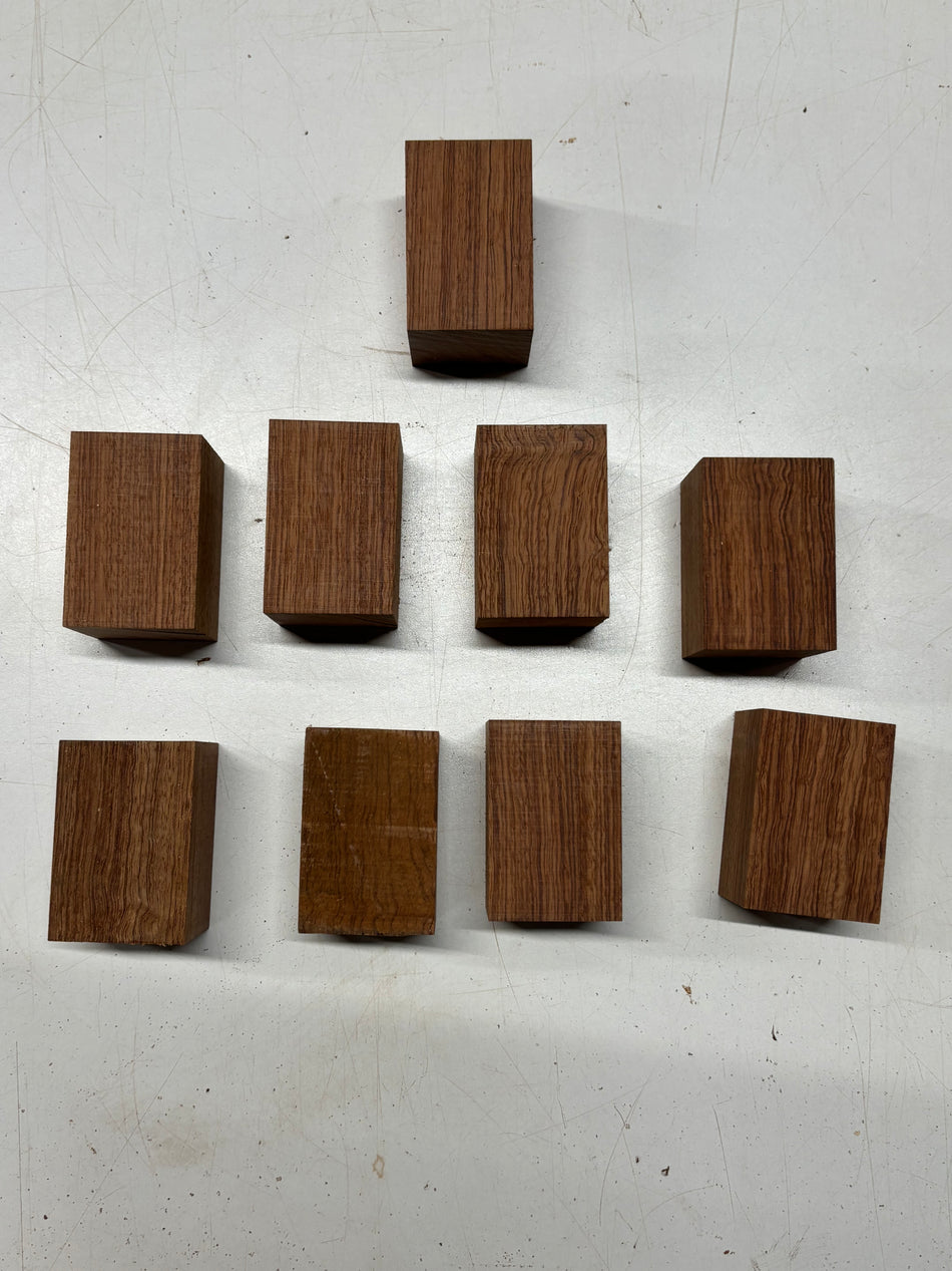 9 Pack, Bubinga Bottle Stopper Blanks 3"x2"x2"#7100