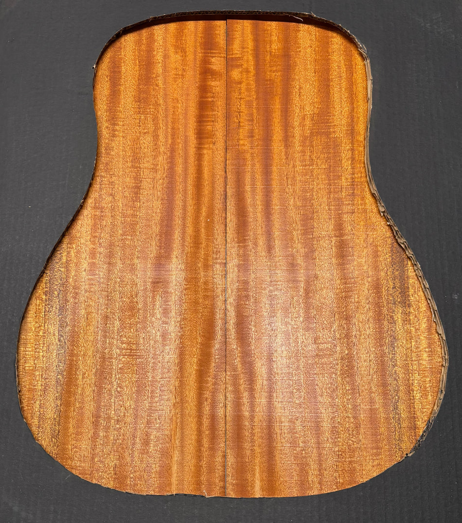 Flame Genuine Mahogany Dreadnought Guitar Back & Side Set #1046
