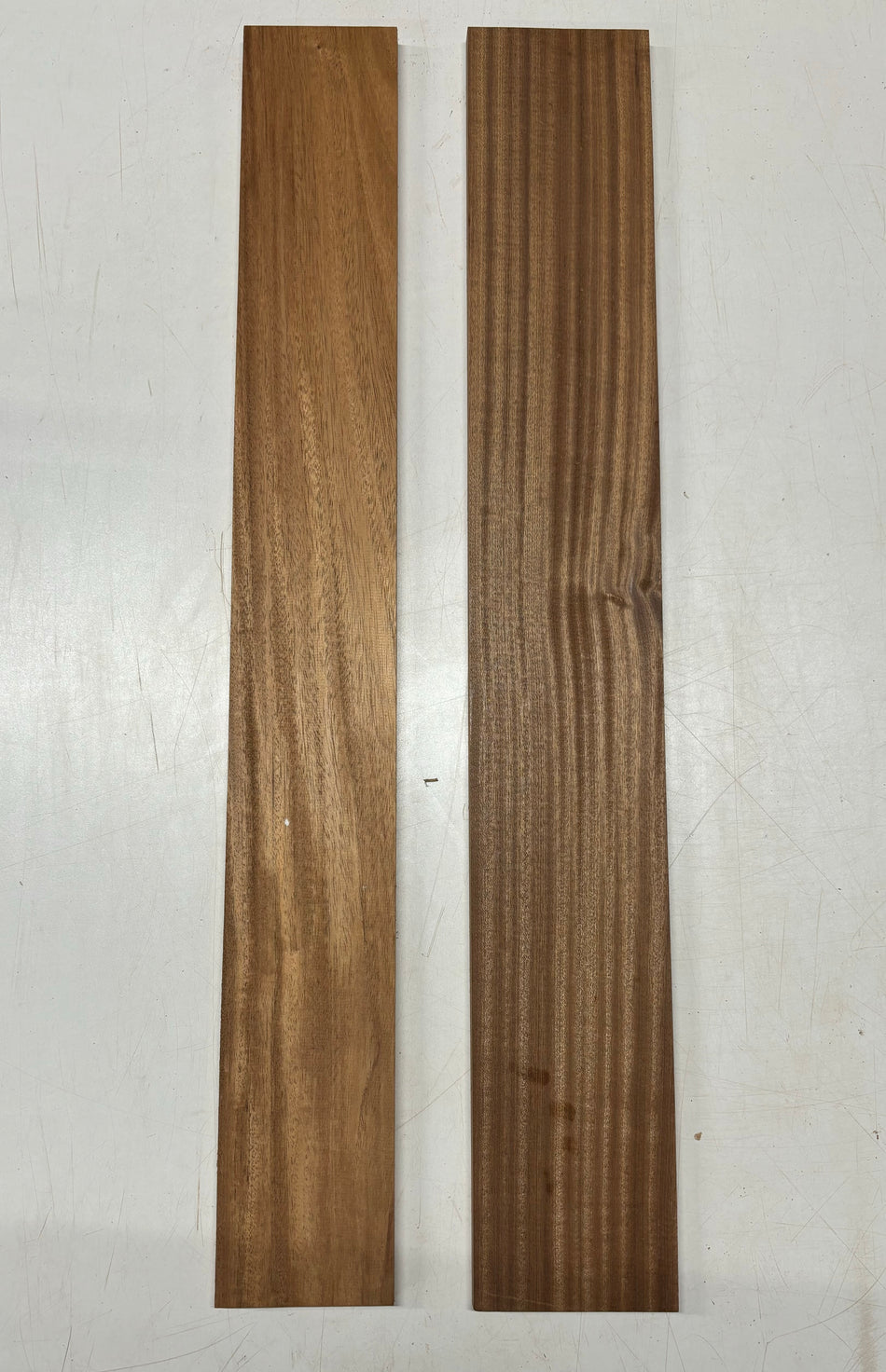 2 Pack, 2 Species, African Mahogany + Sapele Thin Stock Lumber| African Mahogany - 30" x 3-7/8" x 1/2", Sapele -30" x 4-1/2" x 1/2" #2052