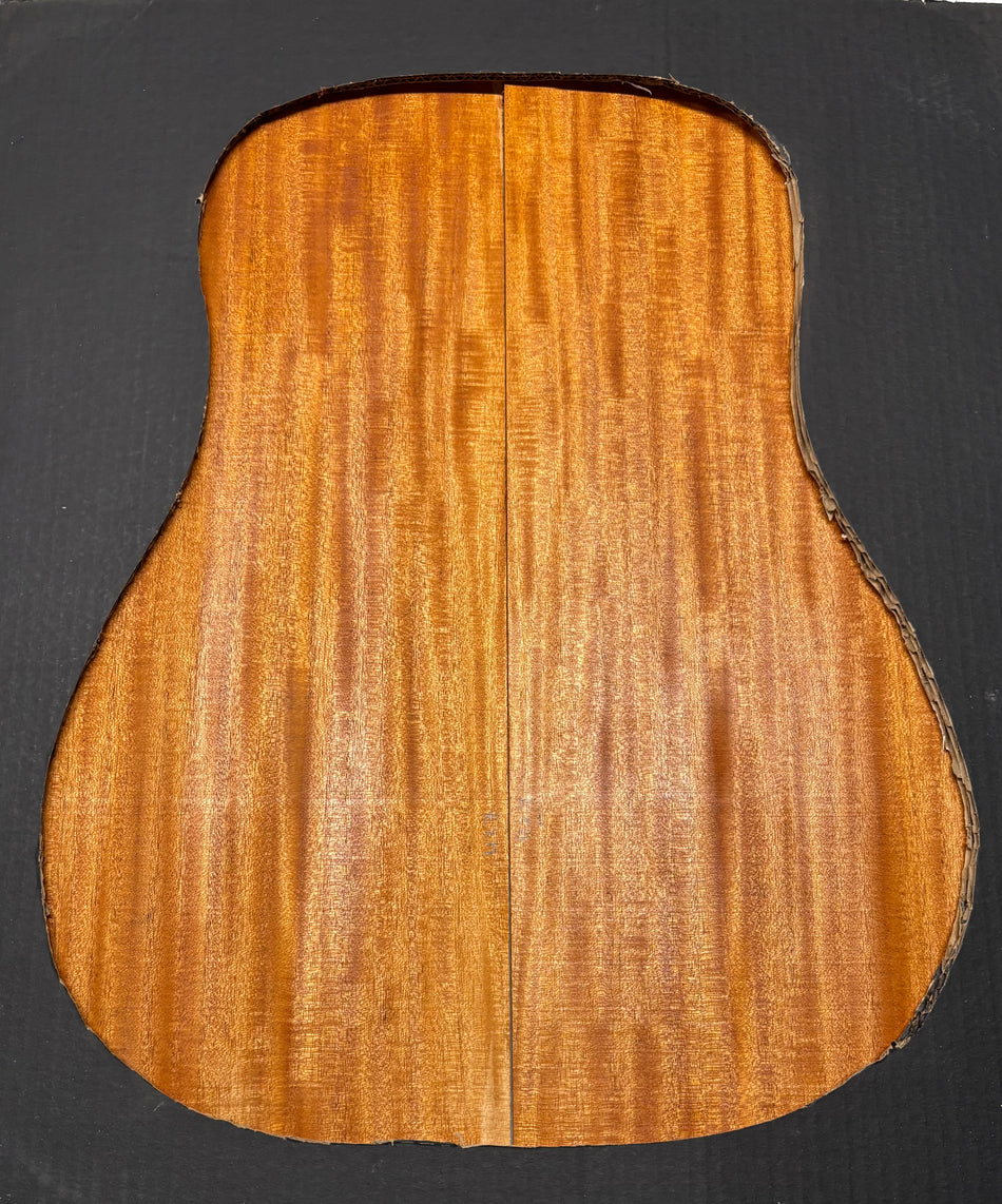 Flame Genuine Mahogany Dreadnought Guitar Back & Side Set #1047