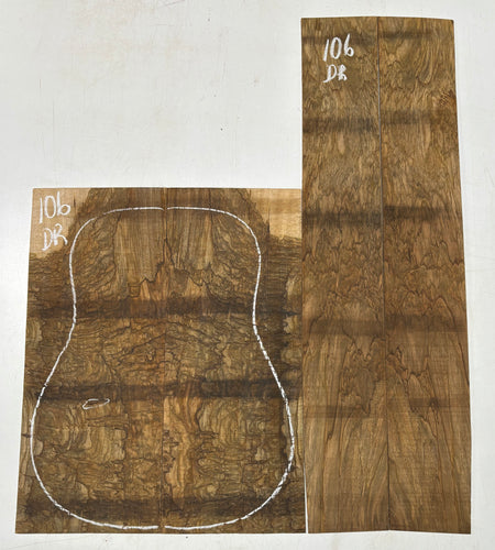 Figured Flame Mango Dreadnought Guitar Back and Side Set #106 - Exotic Wood Zone
