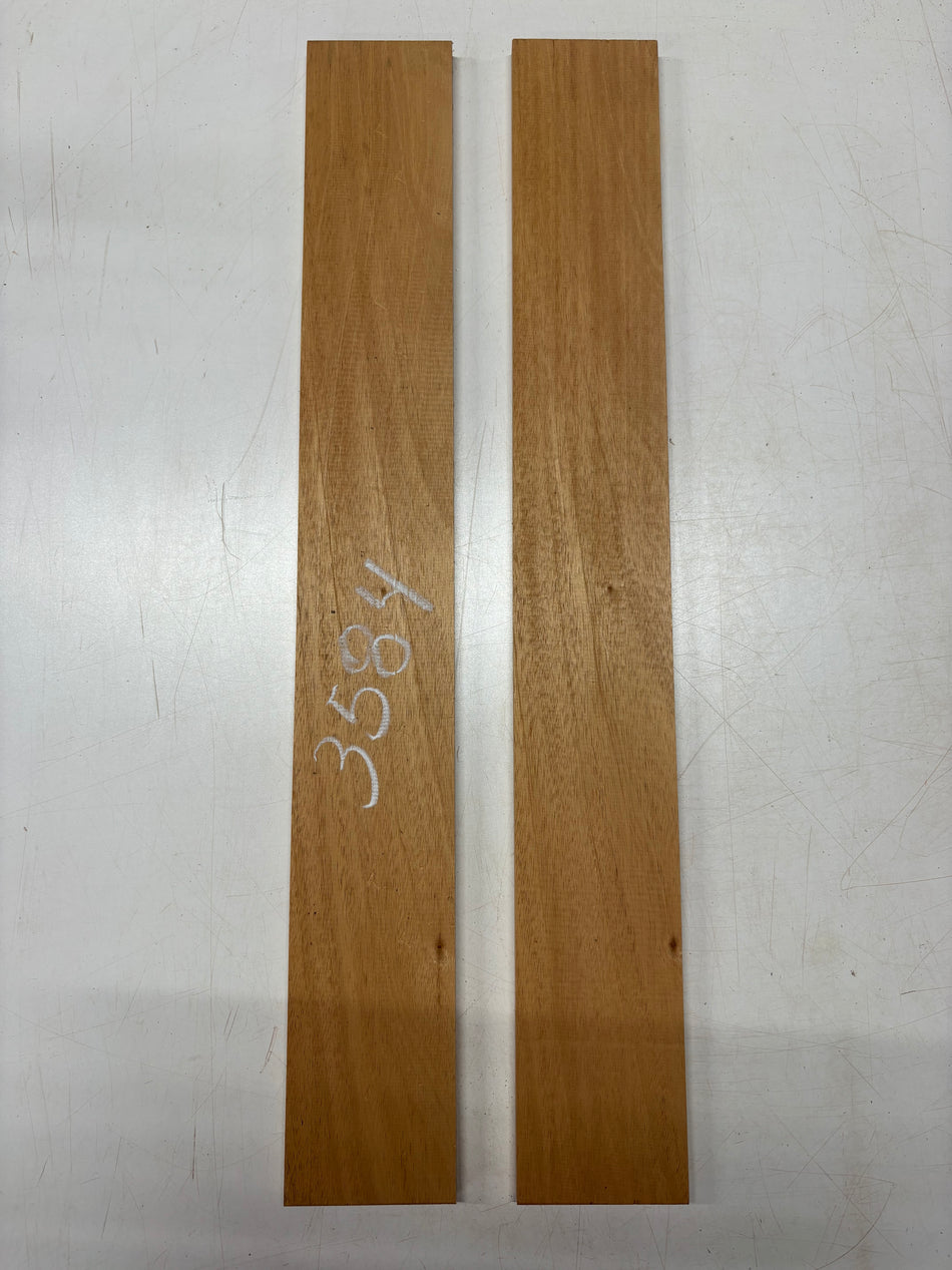 2 Pack, Honduras Mahogany Thin Stock Lumber 28"x3-3/4"x1/2"#3584