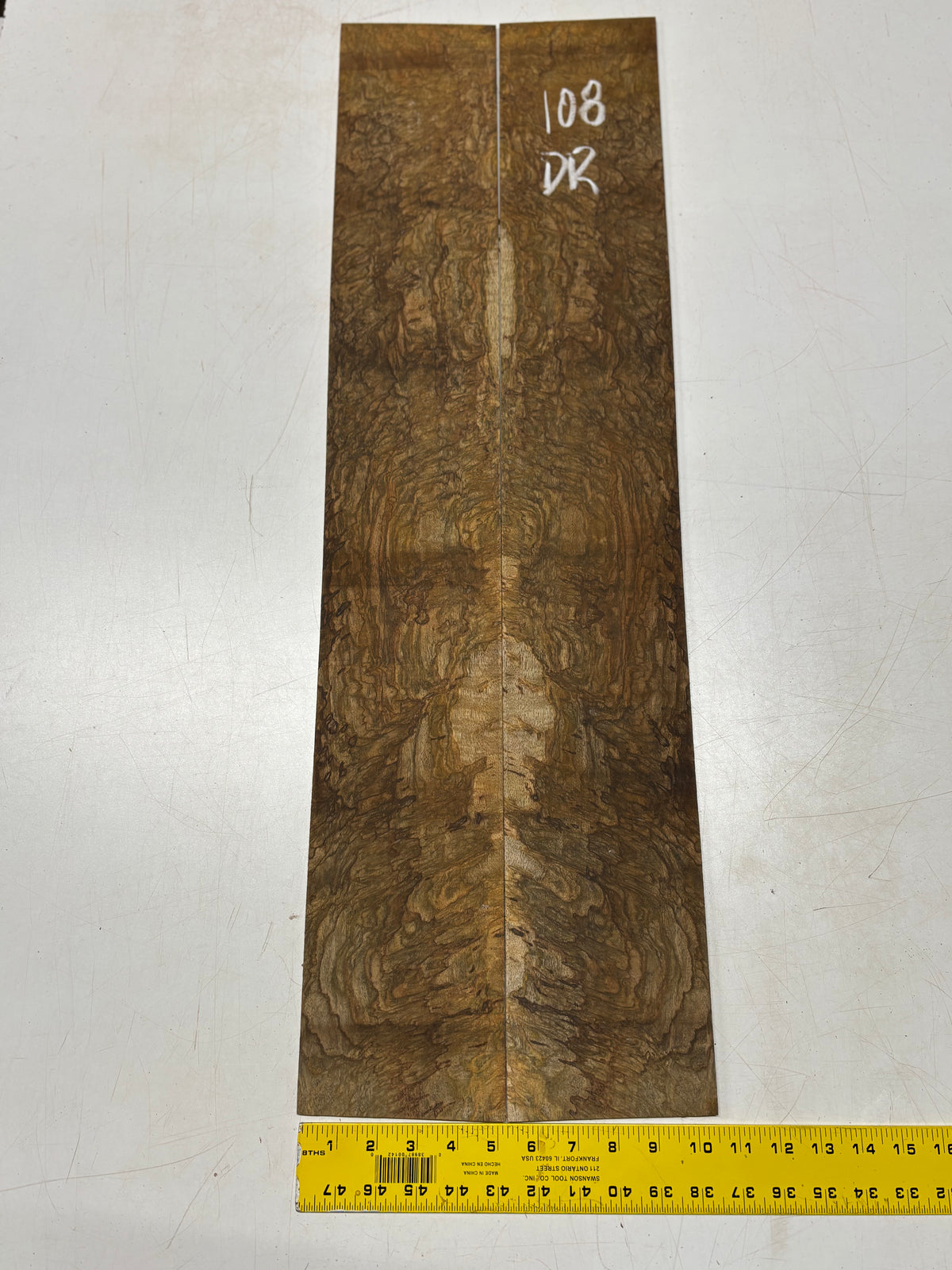 Figured Flame Mango Dreadnought Guitar Back and Side Set #108 - Exotic Wood Zone