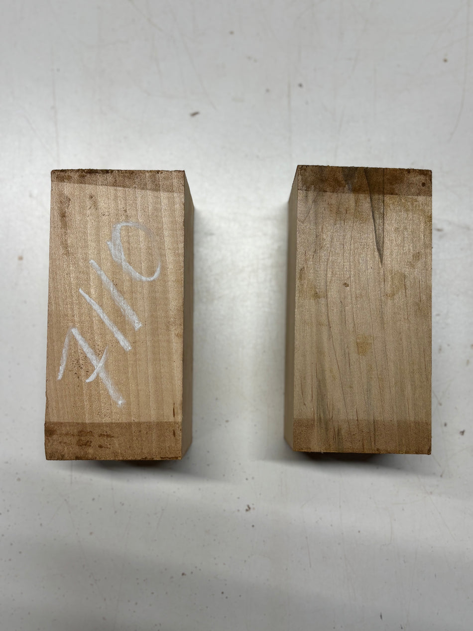 2 Pack, Ambrosia Maple + Basswood Pepper Mill Blanks 6"x3"x3"#7110