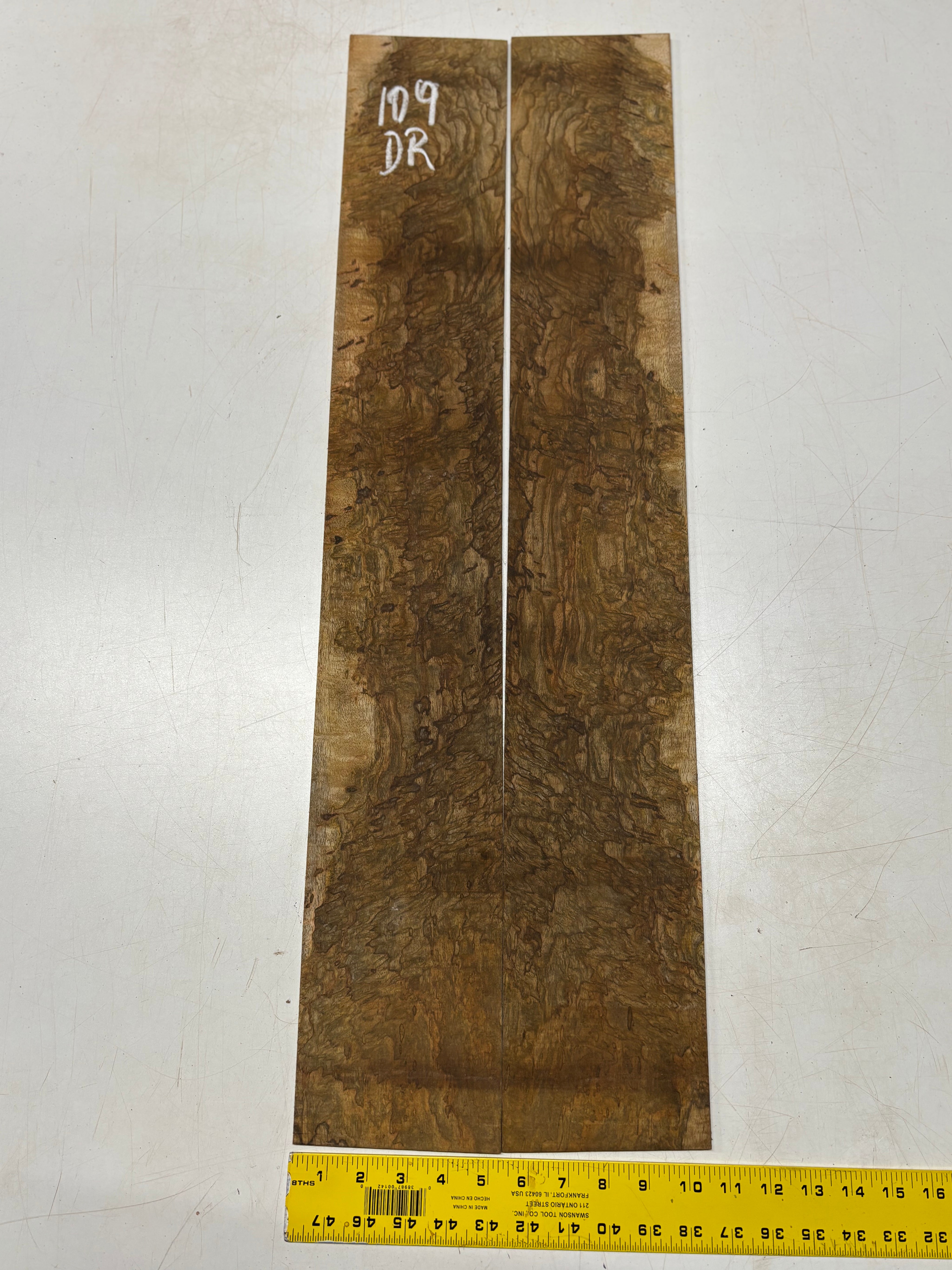 Figured Flame Mango Dreadnought Guitar Back and Side Set #109 - Exotic Wood Zone