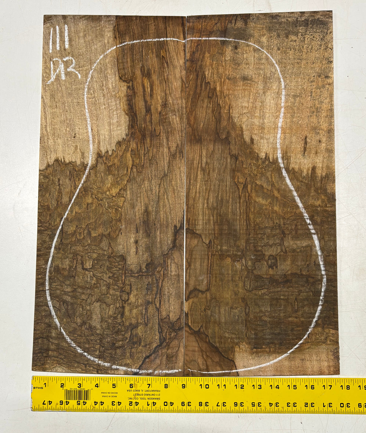 Figured Flame Mango Dreadnought Guitar Back and Side Set #111 - Exotic Wood Zone