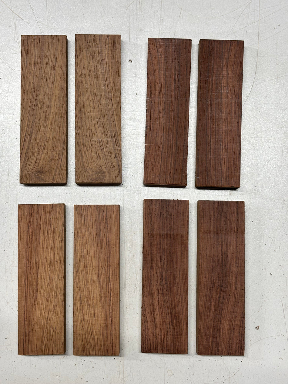 4 Pack, 2 Species Granadillo + Honduras Rosewood Knife Blank (Bookmatched) 5"x1-1/2"x3/8"#6432