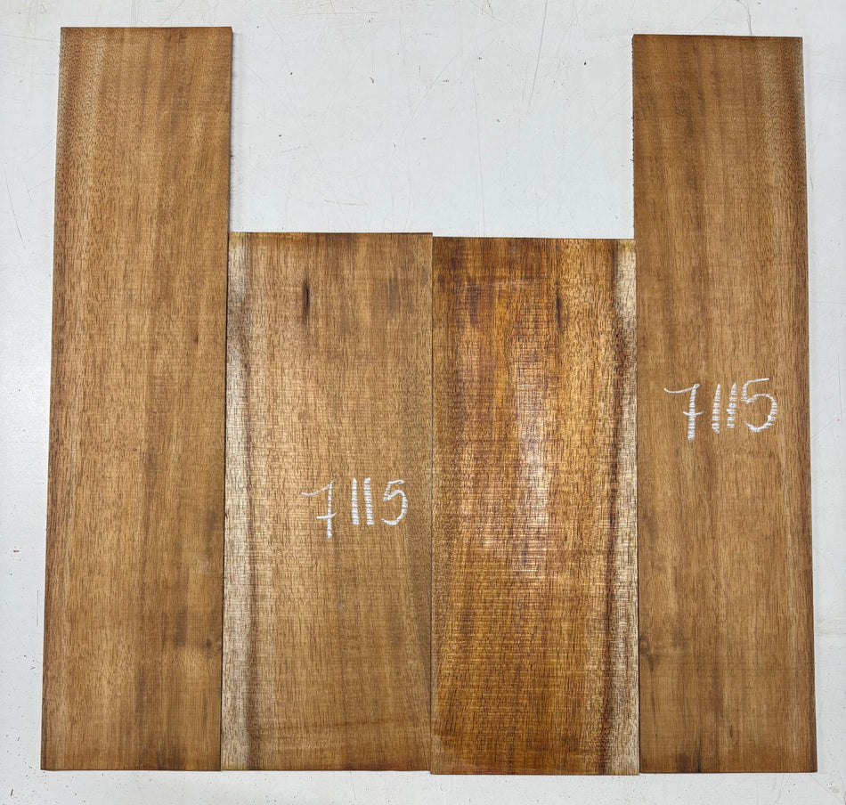 Hawaiian Koa Baritone Ukulele Back And Side Set  Back : 15"x5-3/4"x3/16"  Side: 21"x5"x3/16"  #7115