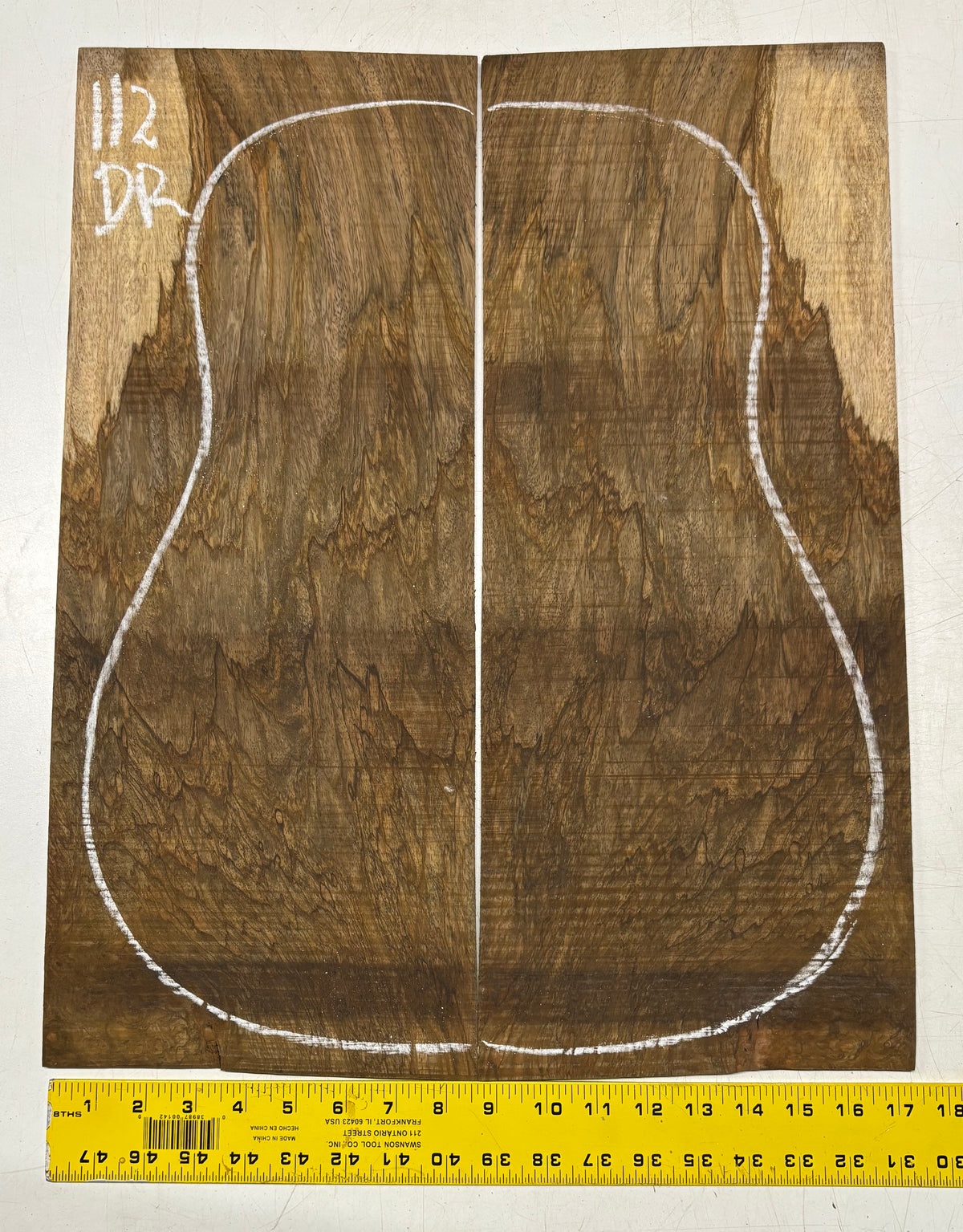 Figured Flame Mango Dreadnought Guitar Back and Side Set #112 - Exotic Wood Zone