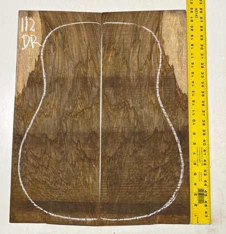 Figured Flame Mango Dreadnought Guitar Back and Side Set #112 - Exotic Wood Zone