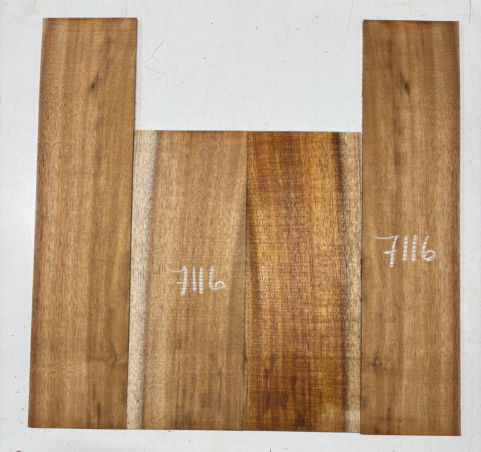 Hawaiian Koa Baritone Ukulele Back And Side Set  Back : 15"x5-3/4"x3/16"  Side: 21"x5"x3/16" #7116