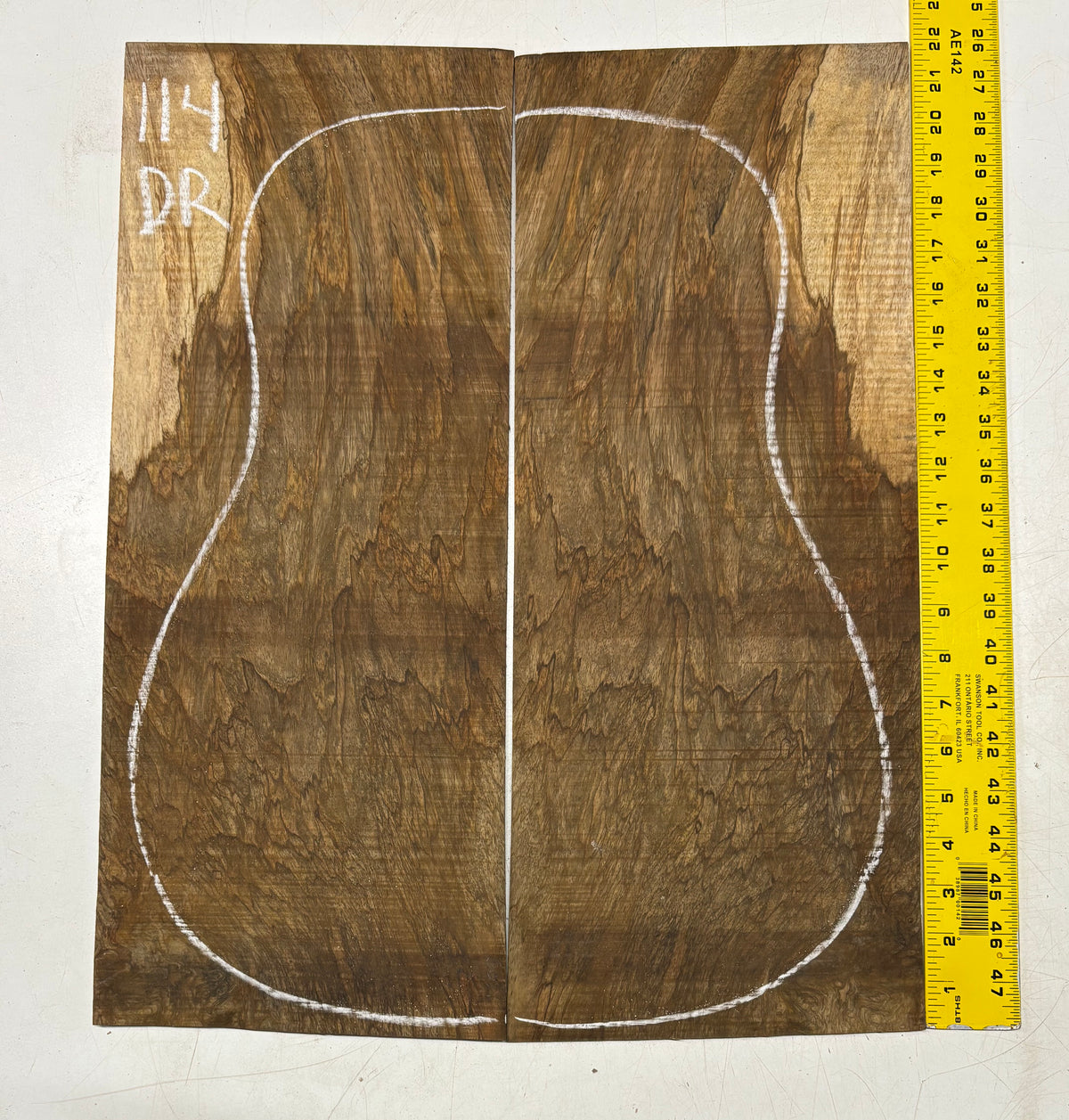 Figured Flame Mango Dreadnought Guitar Back and Side Set #114 - Exotic Wood Zone