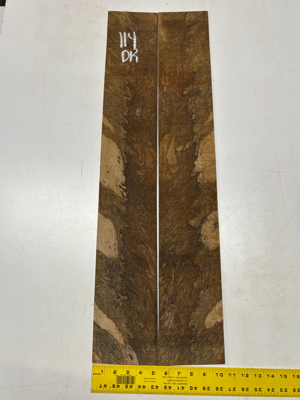 Figured Flame Mango Dreadnought Guitar Back and Side Set #114 - Exotic Wood Zone