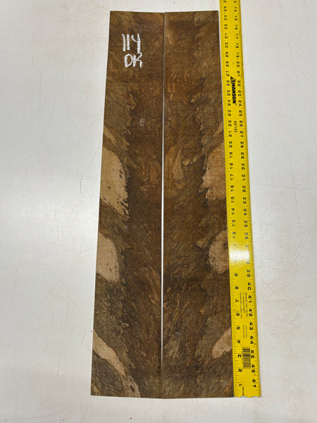 Figured Flame Mango Dreadnought Guitar Back and Side Set #114 - Exotic Wood Zone