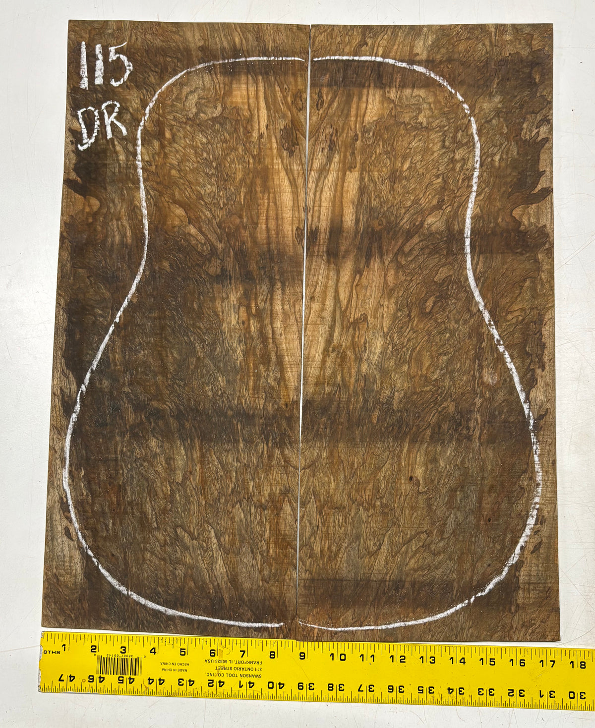 Figured Flame Mango Dreadnought Guitar Back and Side Set #115 - Exotic Wood Zone