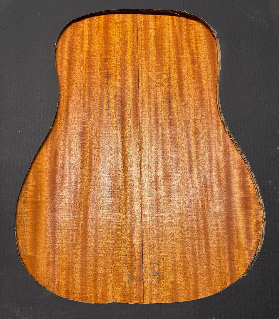 Flame Genuine Mahogany Dreadnought Guitar Back & Side Set #1057