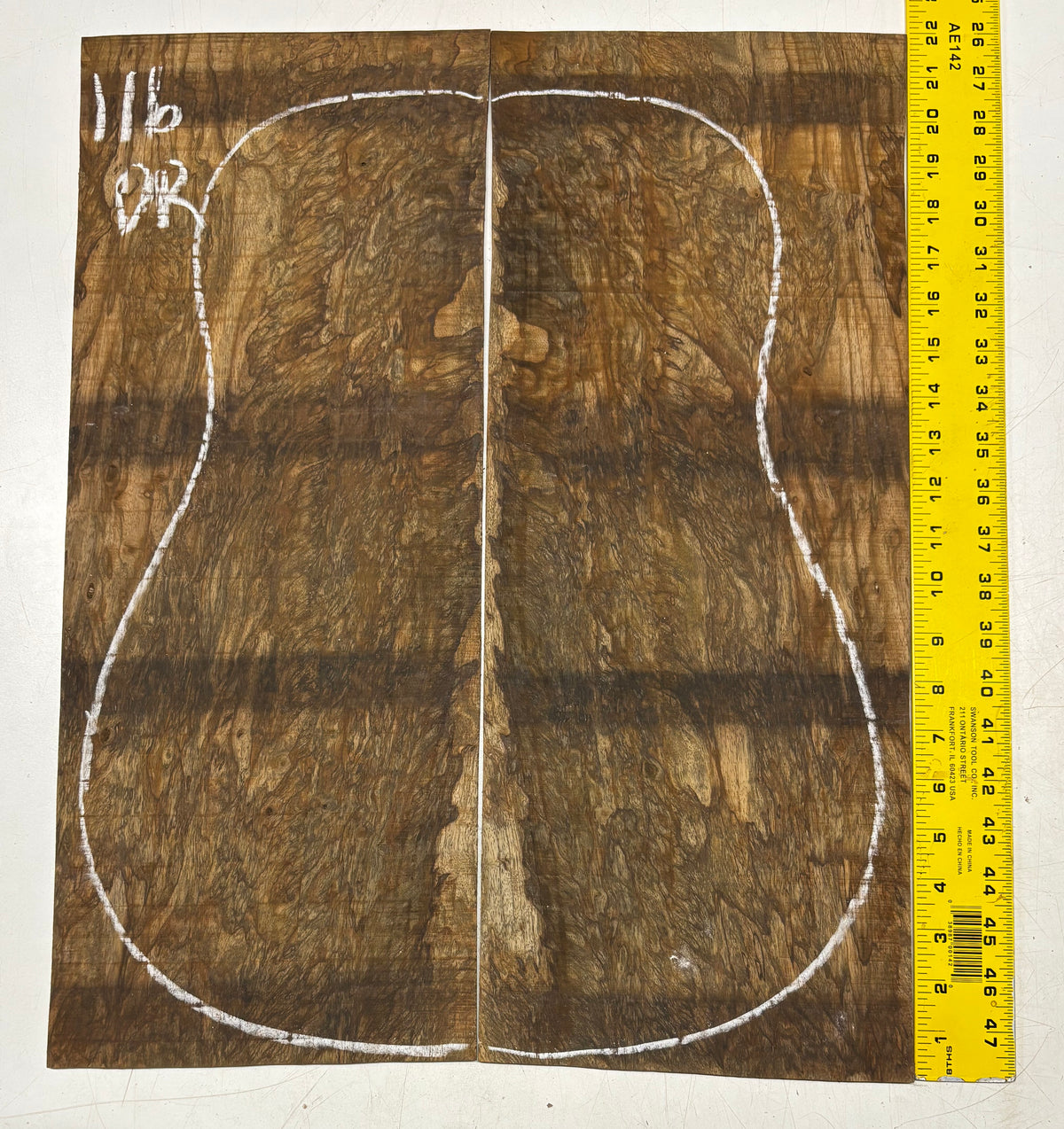 Figured Flame Mango Dreadnought Guitar Back and Side Set #116 - Exotic Wood Zone