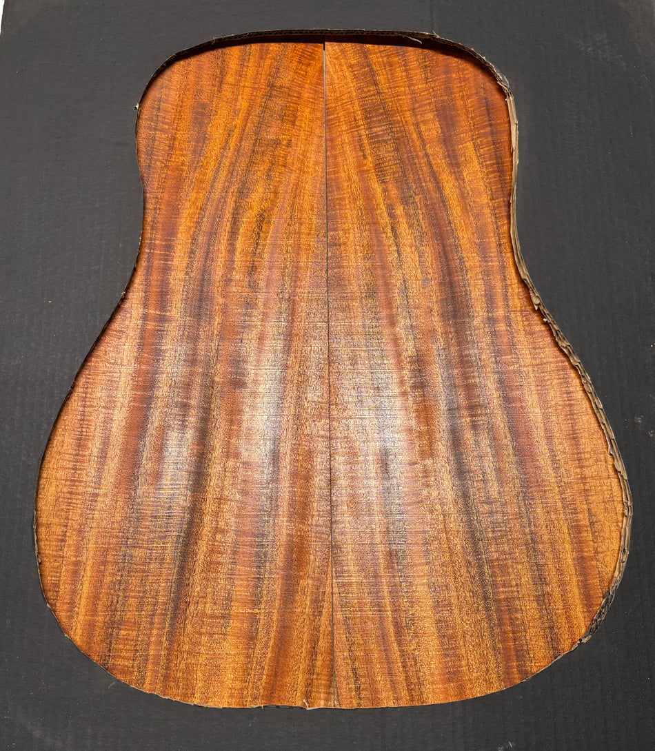 Flame Genuine Mahogany Dreadnought Guitar Back & Side Set #1058