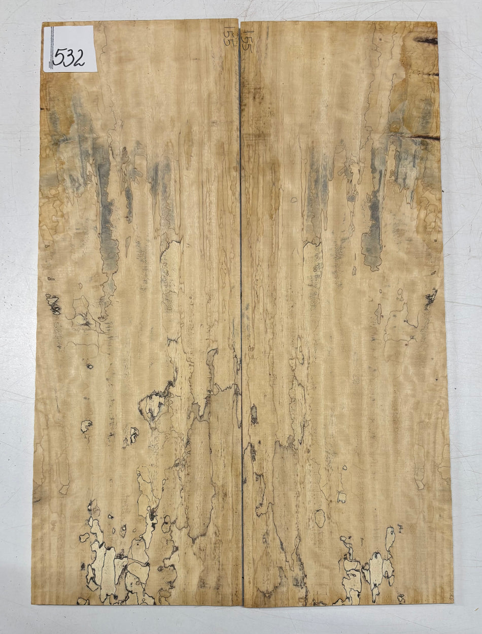 Spalted Tamarind Guitar Drop Top 22" x 7-3/8" x 3/8" #532