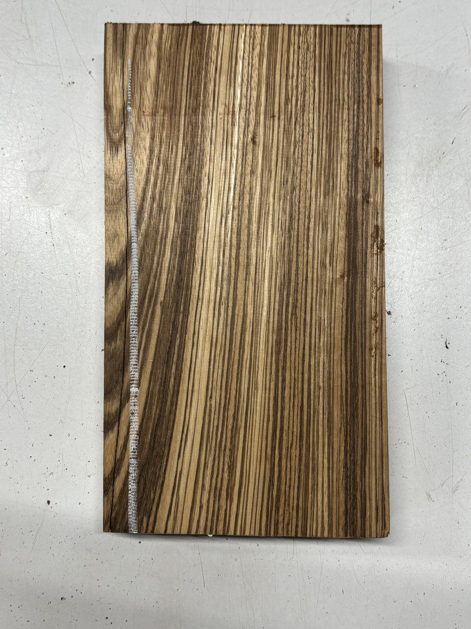 1 Piece, Zebrawood Lumber Board Blank 11"x6"x1-1/2"#7127
