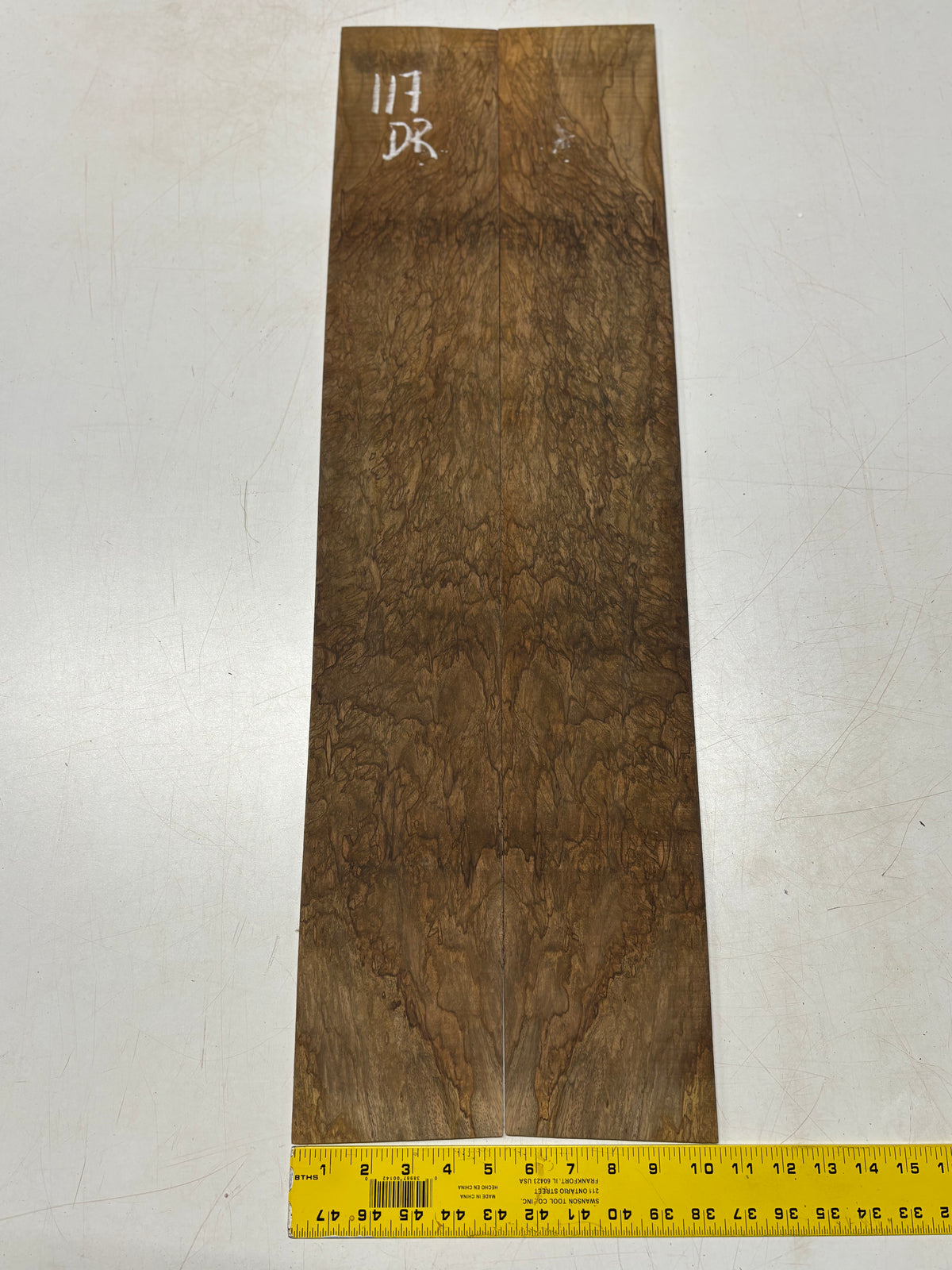 Figured Flame Mango Dreadnought Guitar Back and Side Set #117 - Exotic Wood Zone