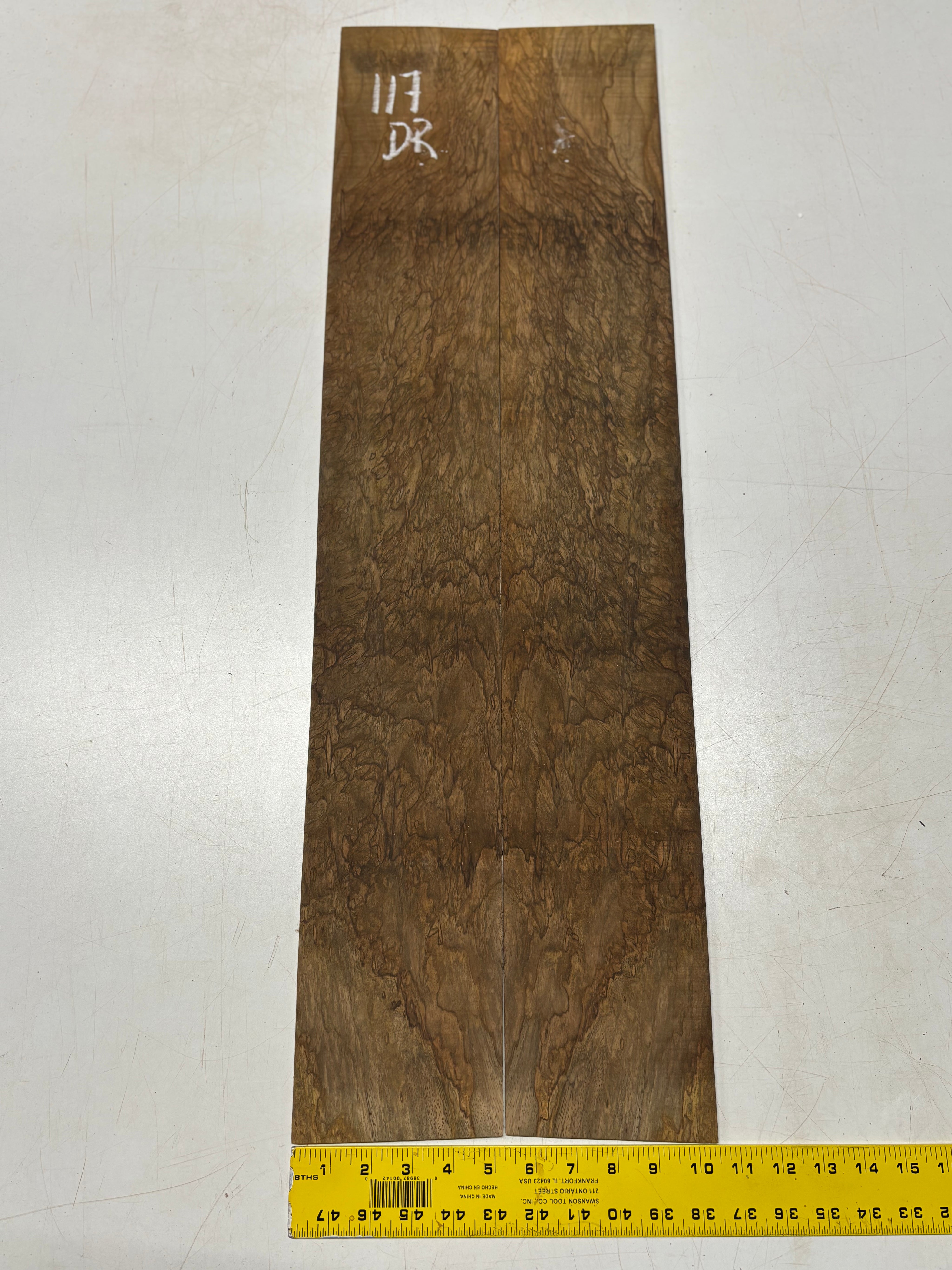 Figured Flame Mango Dreadnought Guitar Back and Side Set #117 - Exotic Wood Zone