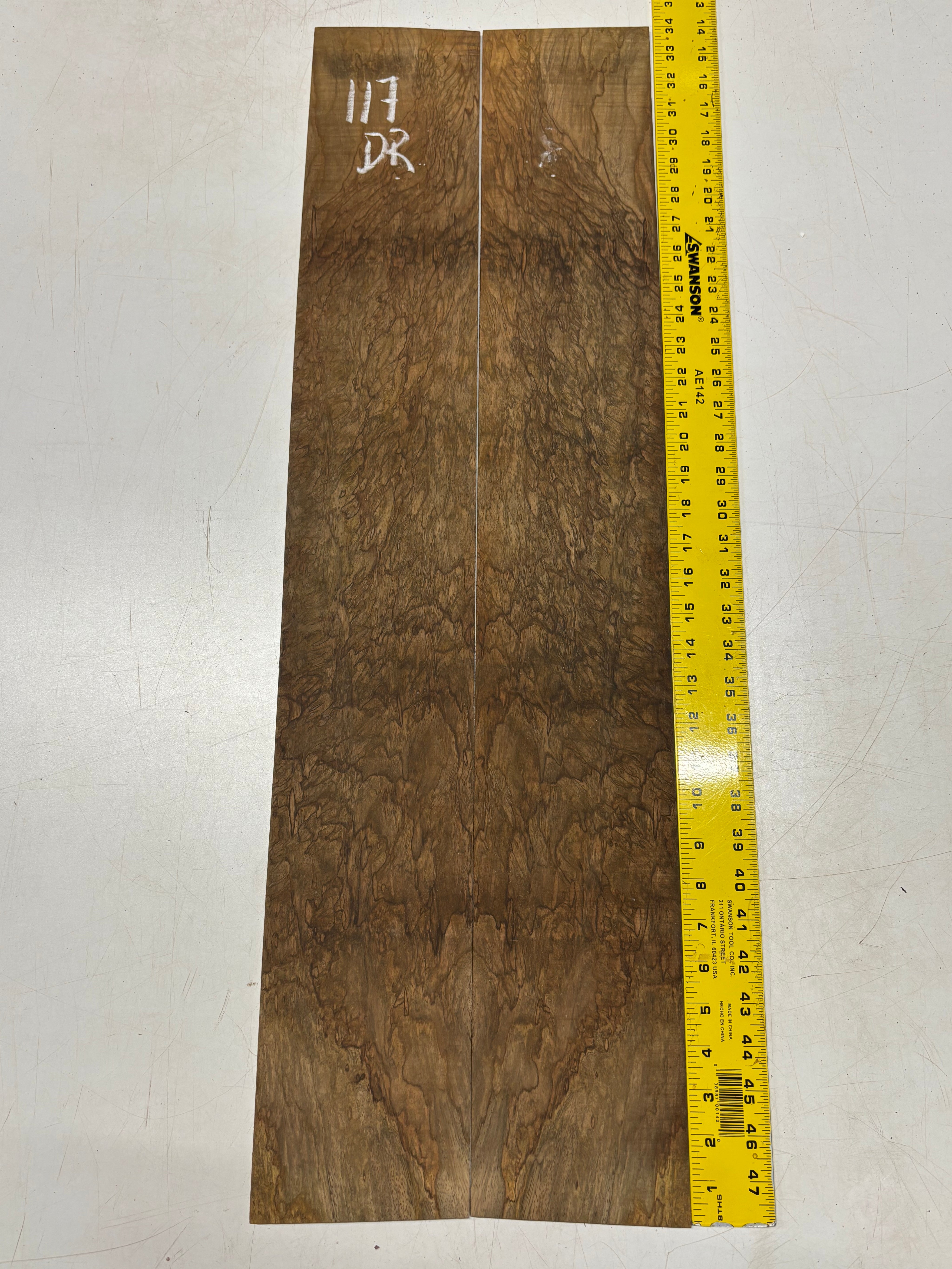 Figured Flame Mango Dreadnought Guitar Back and Side Set #117 - Exotic Wood Zone