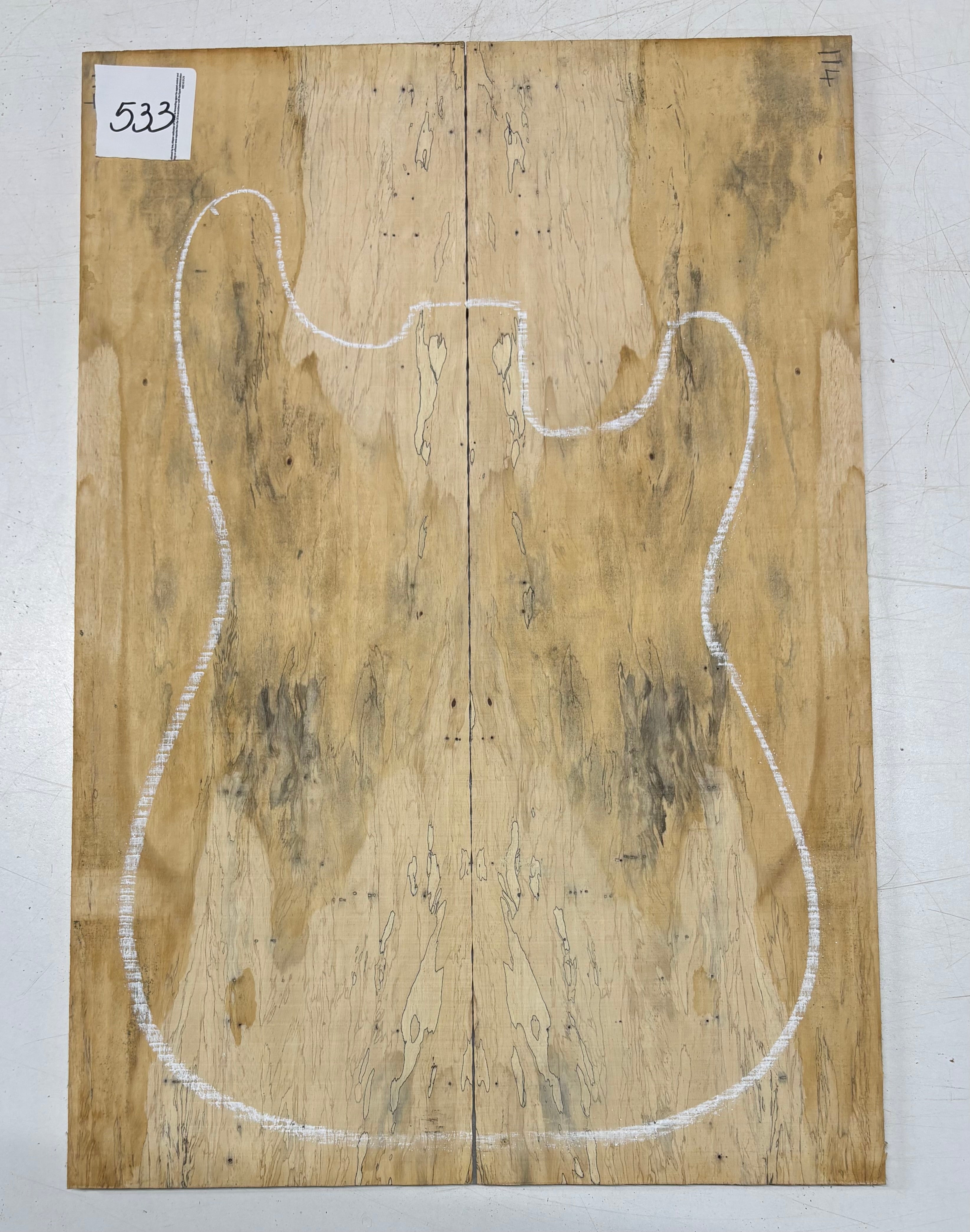 Spalted Tamarind Guitar Drop Top 22