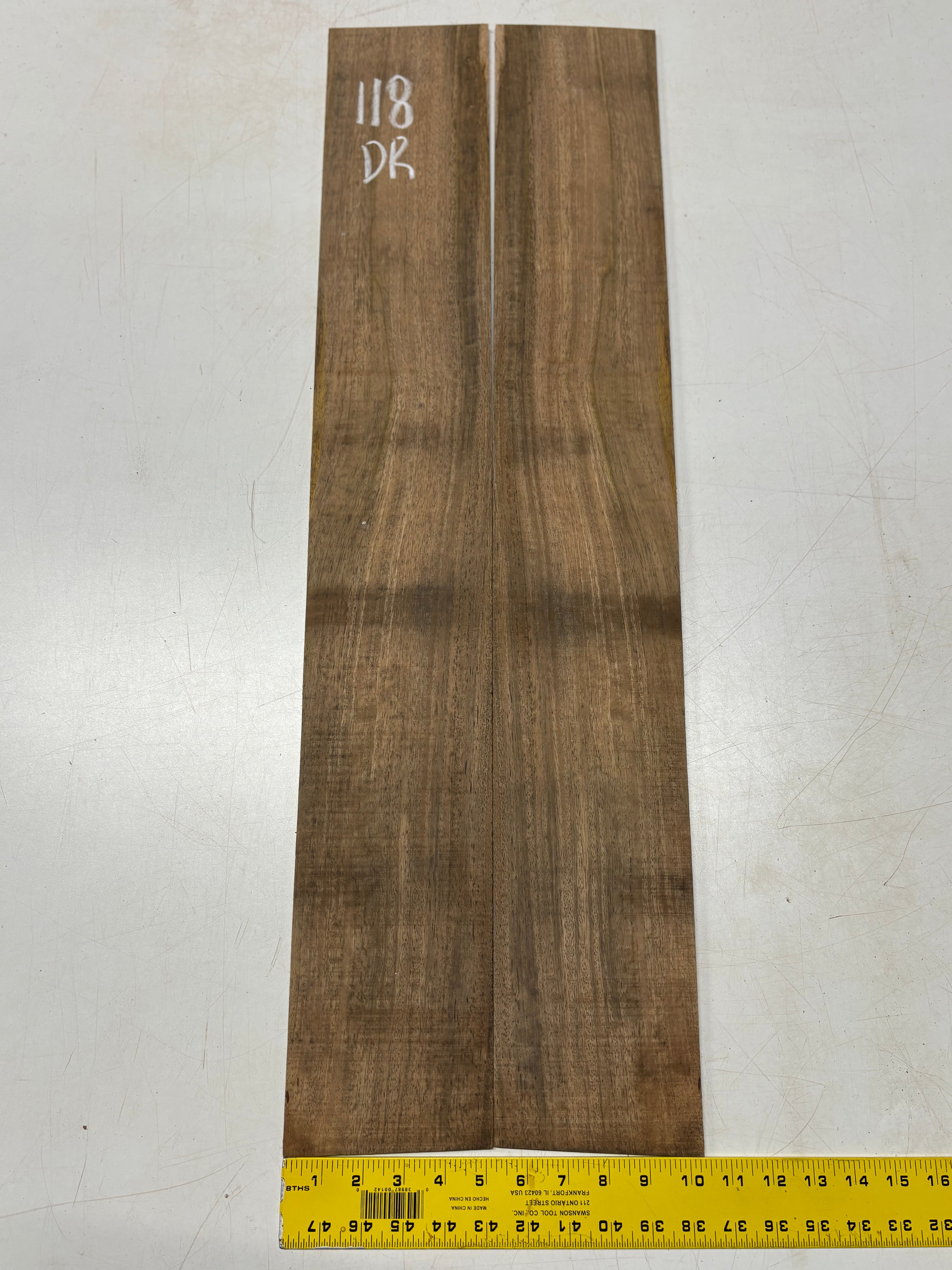 Figured Flame Mango Dreadnought Guitar Back and Side Set #118 - Exotic Wood Zone