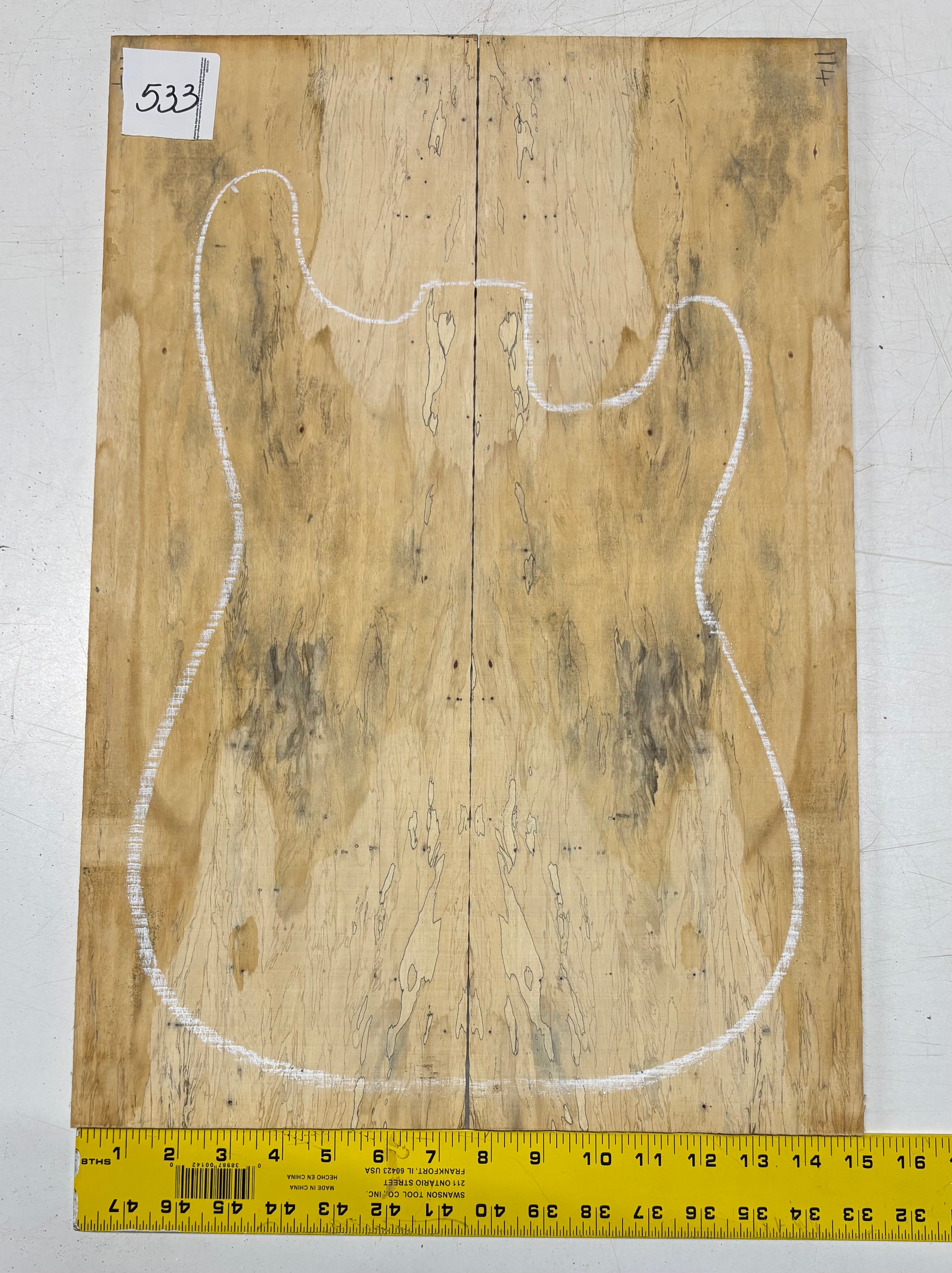 Spalted Tamarind Guitar Drop Top 22
