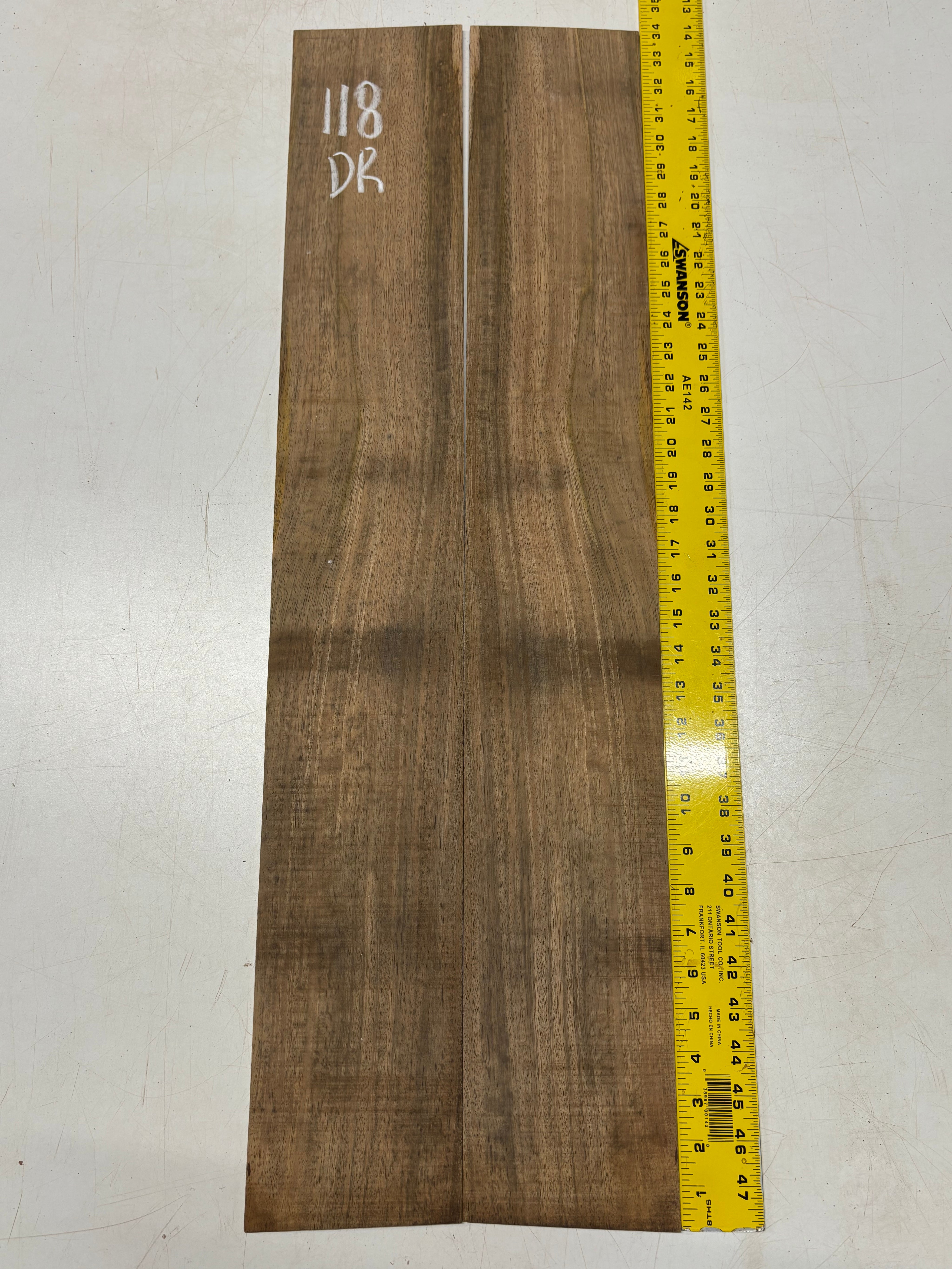 Figured Flame Mango Dreadnought Guitar Back and Side Set #118 - Exotic Wood Zone