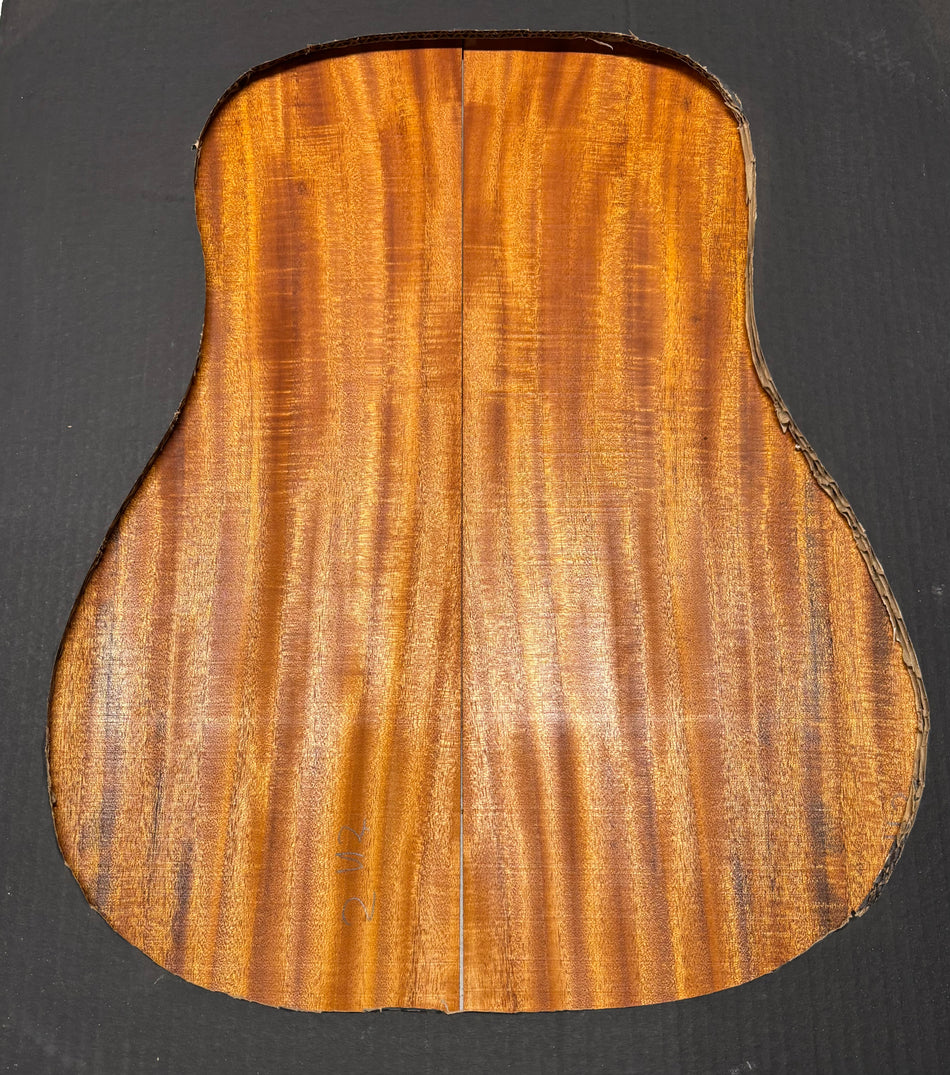 Flame Genuine Mahogany Dreadnought Guitar Back & Side Set #1060