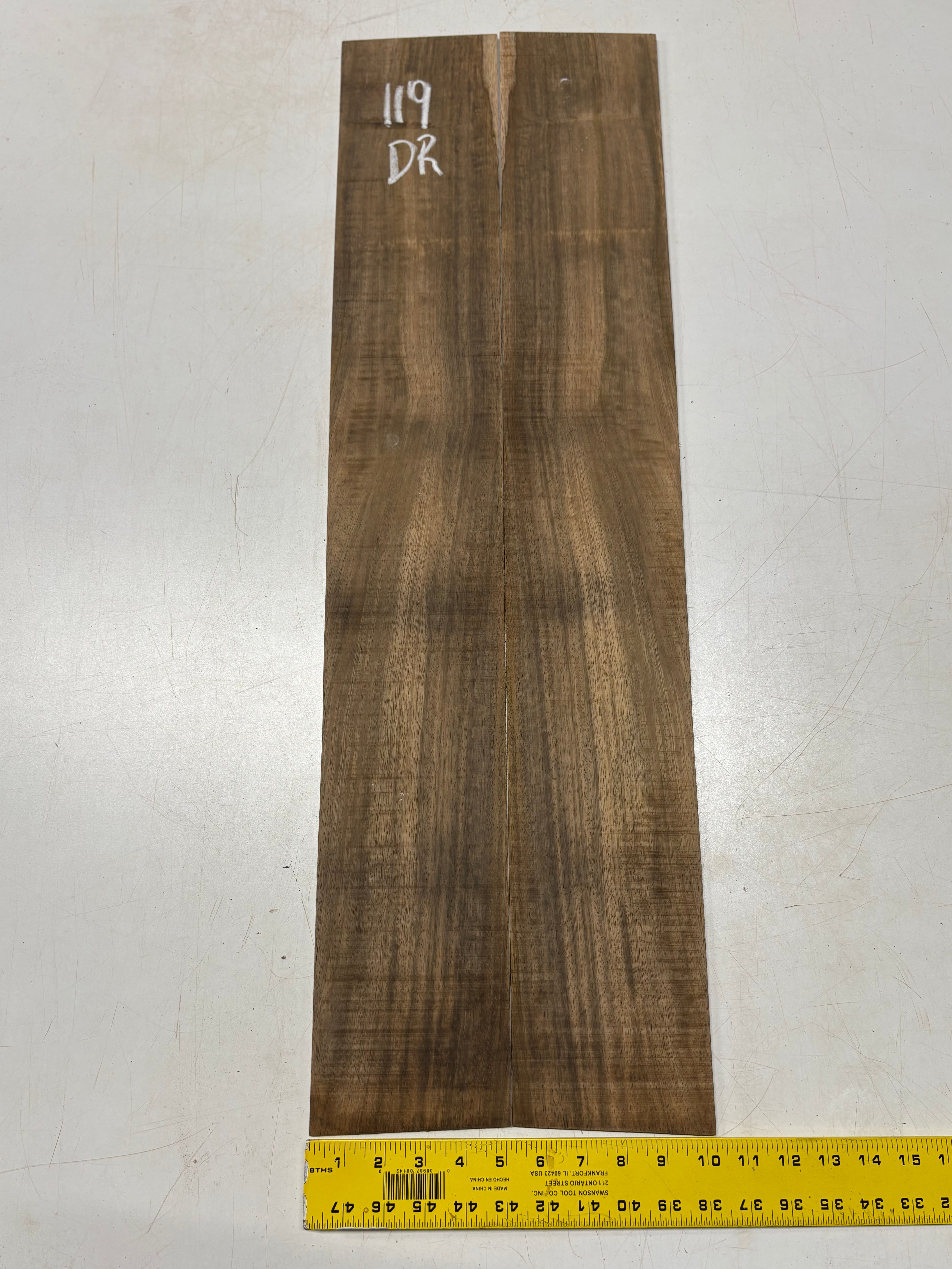 Figured Flame Mango Dreadnought Guitar Back and Side Set #119 - Exotic Wood Zone