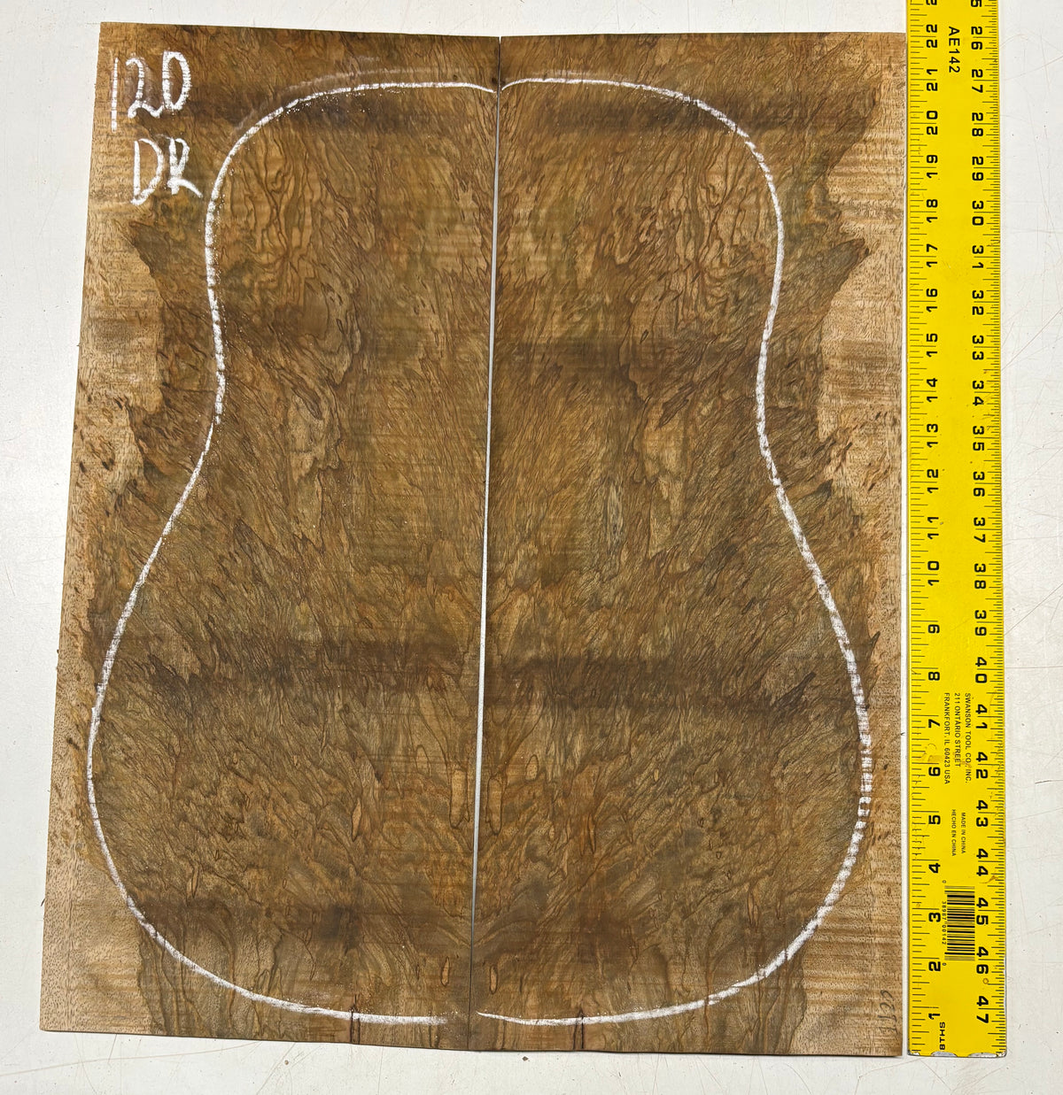 Figured Flame Mango Dreadnought Guitar Back and Side Set #120 - Exotic Wood Zone