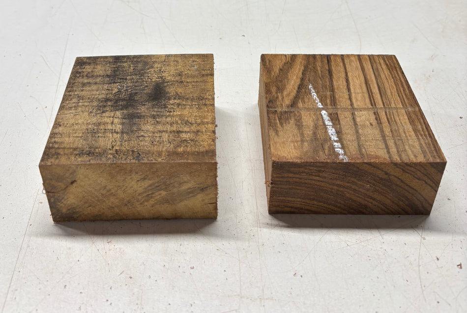 Paquete de 2 cuencos de tamarindo y madera de cebra de 2 especies, 10 x 10 x 5 cm (n.° 6451)