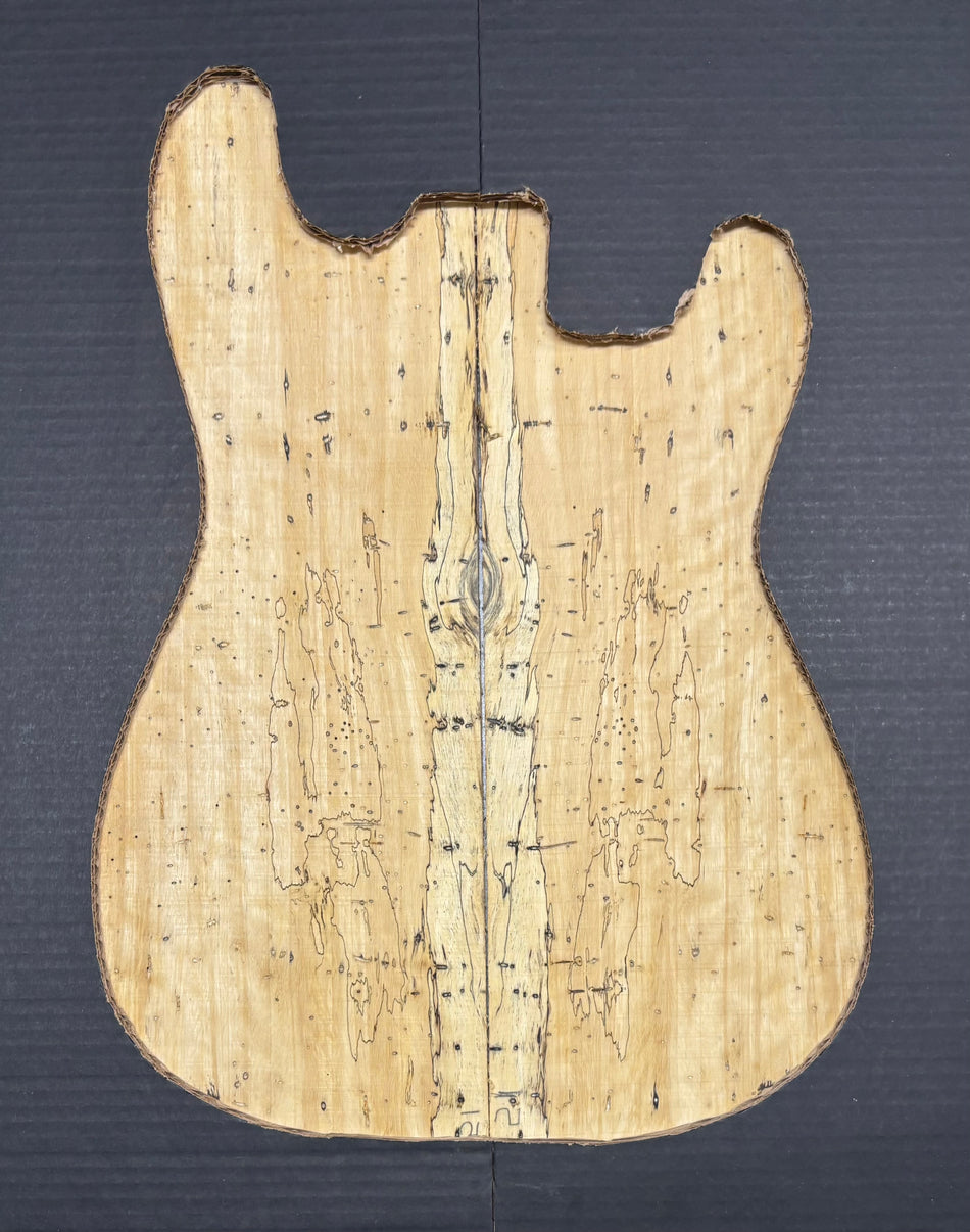 Spalted Tamarind Guitar Drop Top 22" x 7-3/8" x 3/8" #536