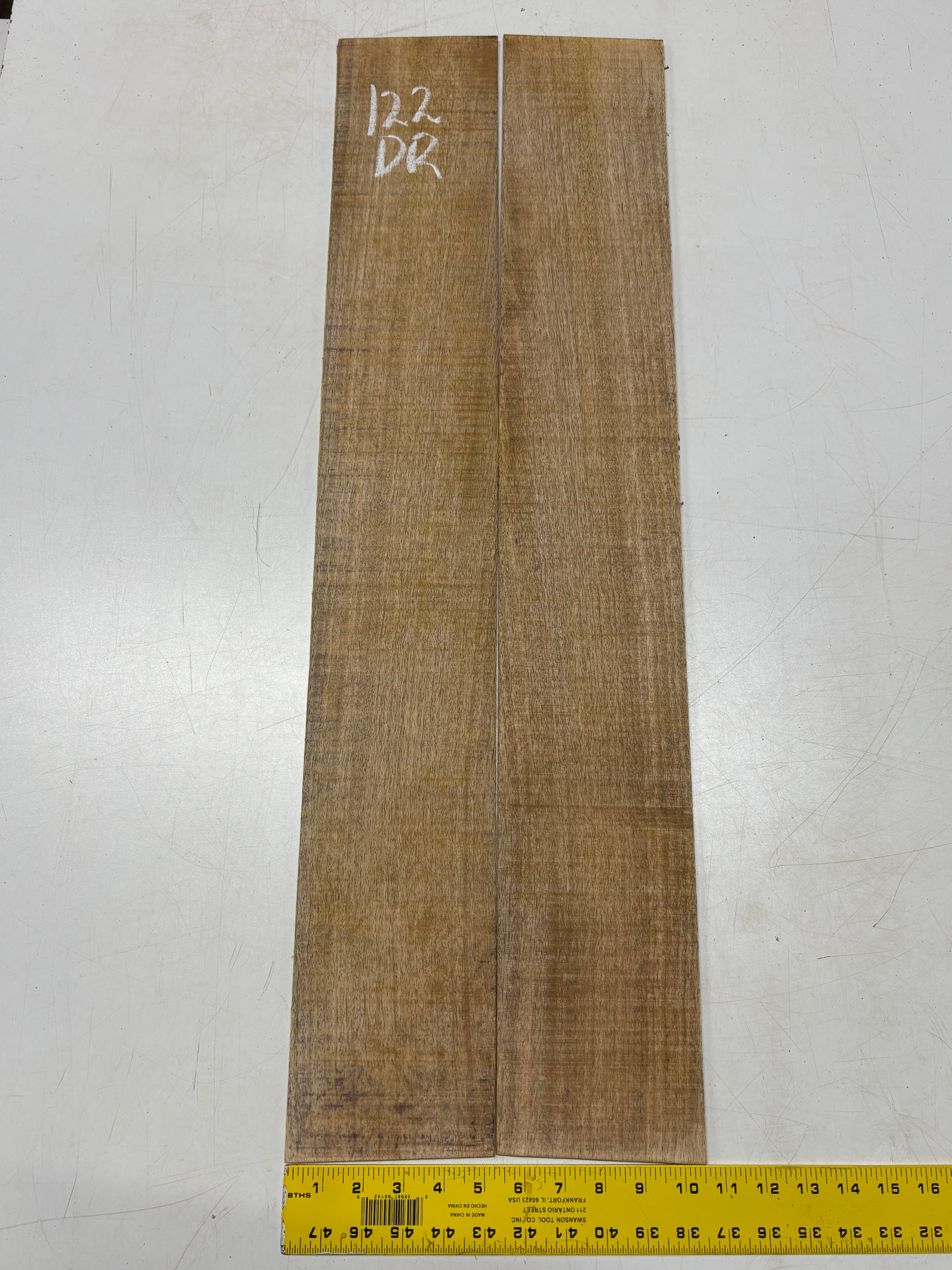 Figured Flame Mango Dreadnought Guitar Back and Side Set #122 - Exotic Wood Zone