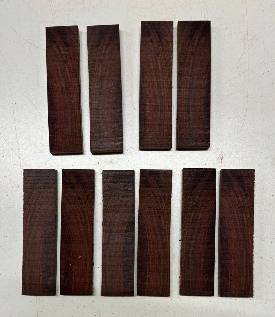 5 Pack, Indian Rosewood Crosscut Knife Blank  (Bookmatched) 5-7/8"x1-1/2"x3/8"#6454