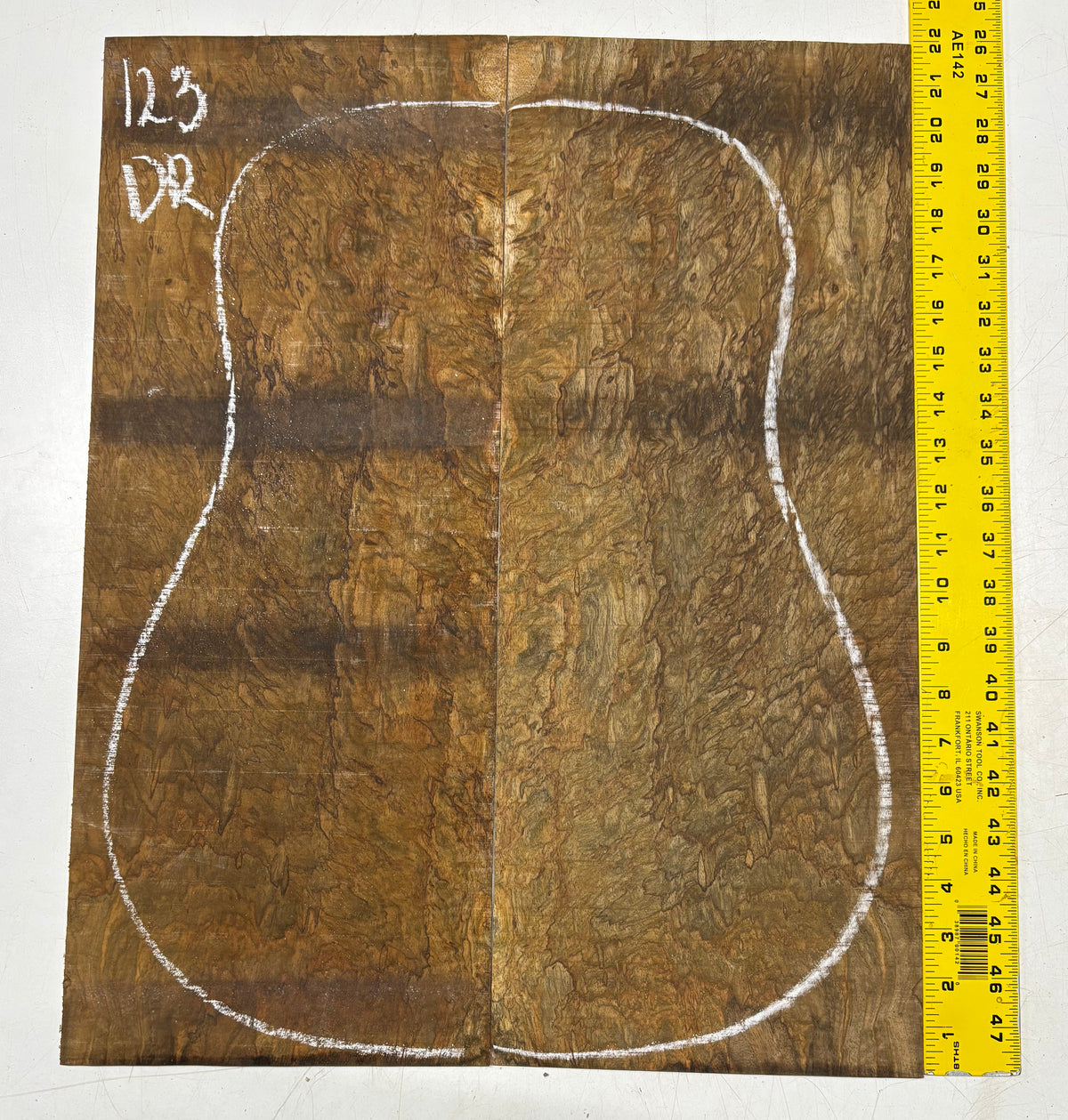Figured Flame Mango Dreadnought Guitar Back and Side Set #123 - Exotic Wood Zone