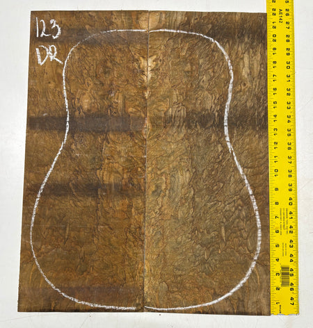 Figured Flame Mango Dreadnought Guitar Back and Side Set #123 - Exotic Wood Zone