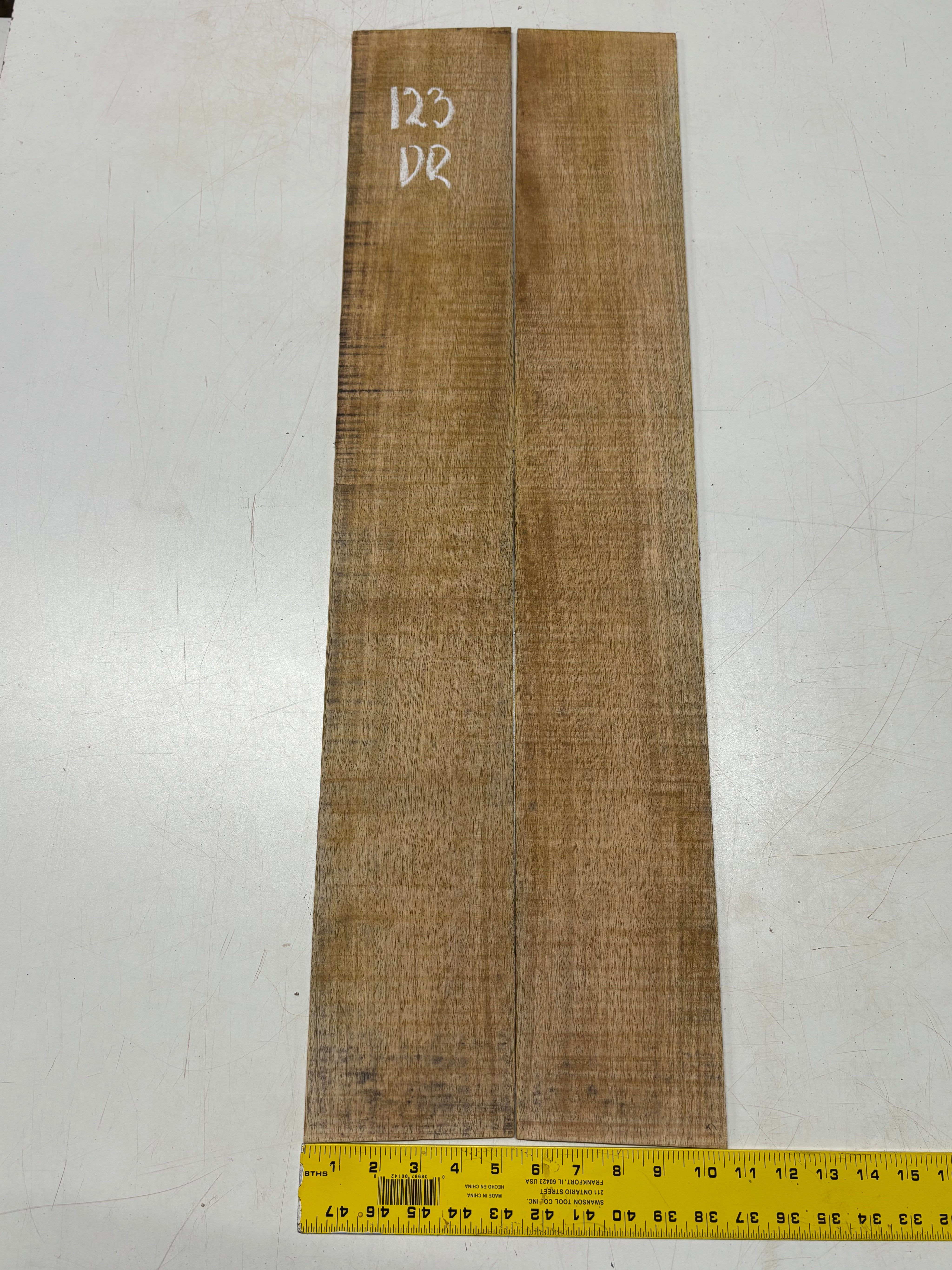 Figured Flame Mango Dreadnought Guitar Back and Side Set #123 - Exotic Wood Zone