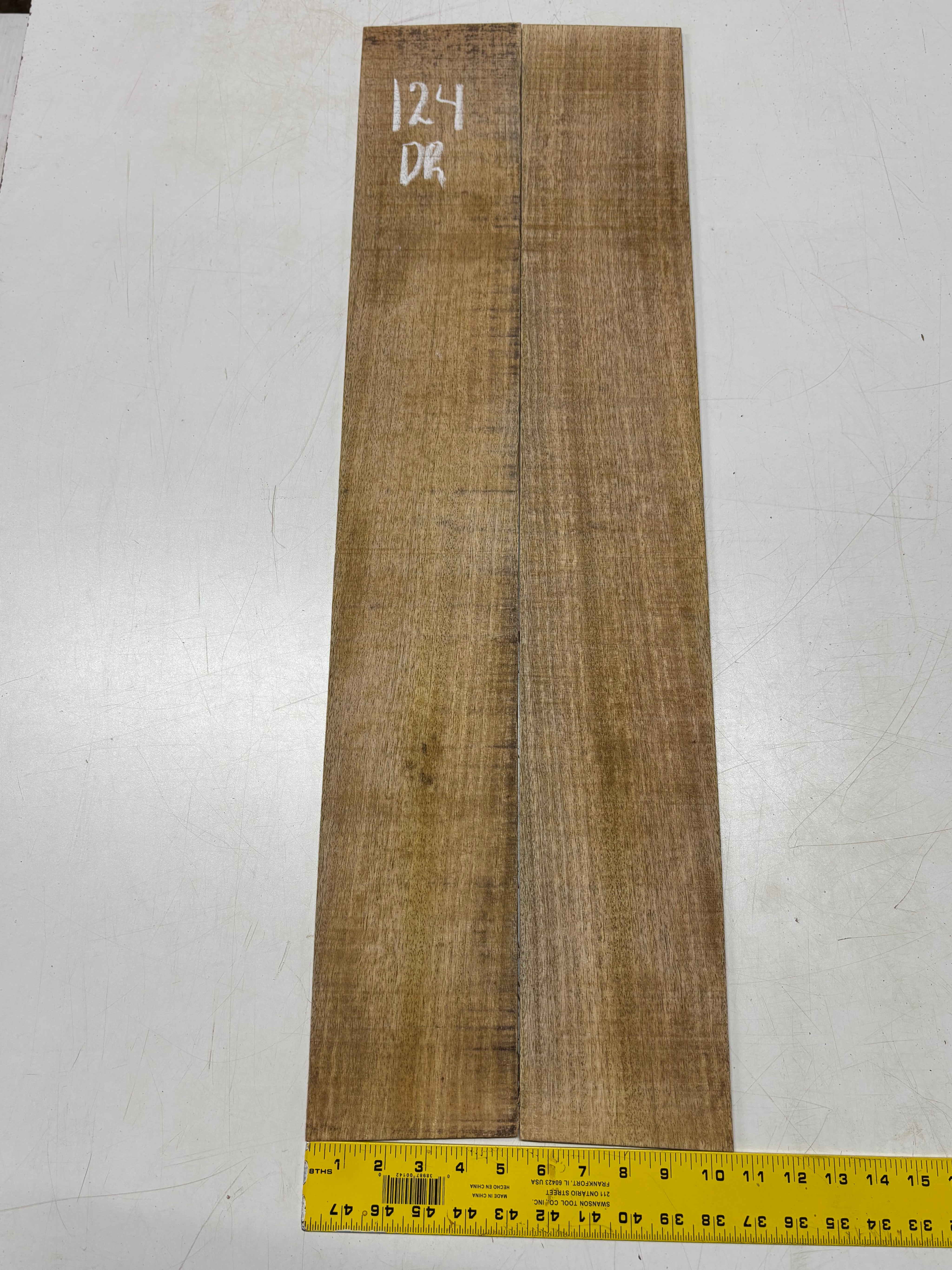 Figured Flame Mango Dreadnought Guitar Back and Side Set #124 - Exotic Wood Zone