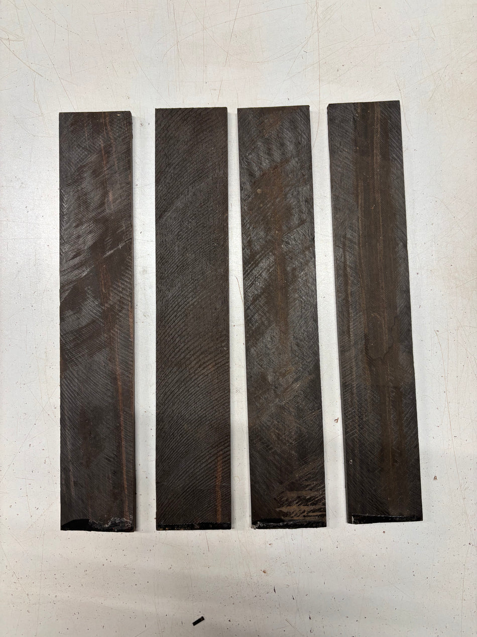 4 Pack, Indian Ebony Thin Stock Lumber 12"x2"x1/4" #6458