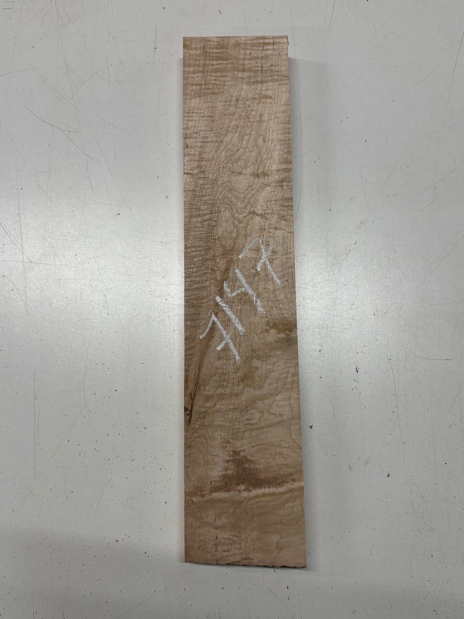1 Piece, Quilted Flame Maple Lumber Board Blank 19"x4"x1-1/4"#7147
